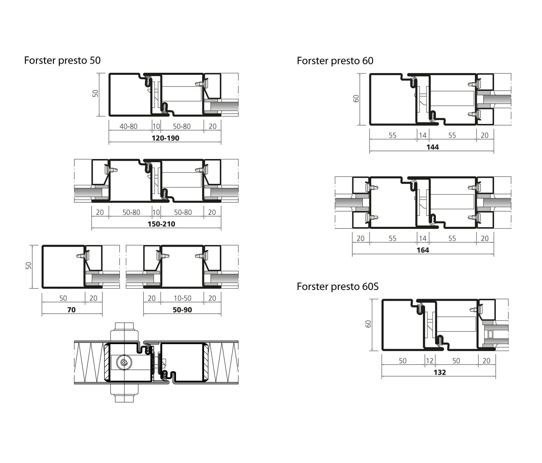 Forster Profile Systems - Forster presto EW60 | Fire-resistant door