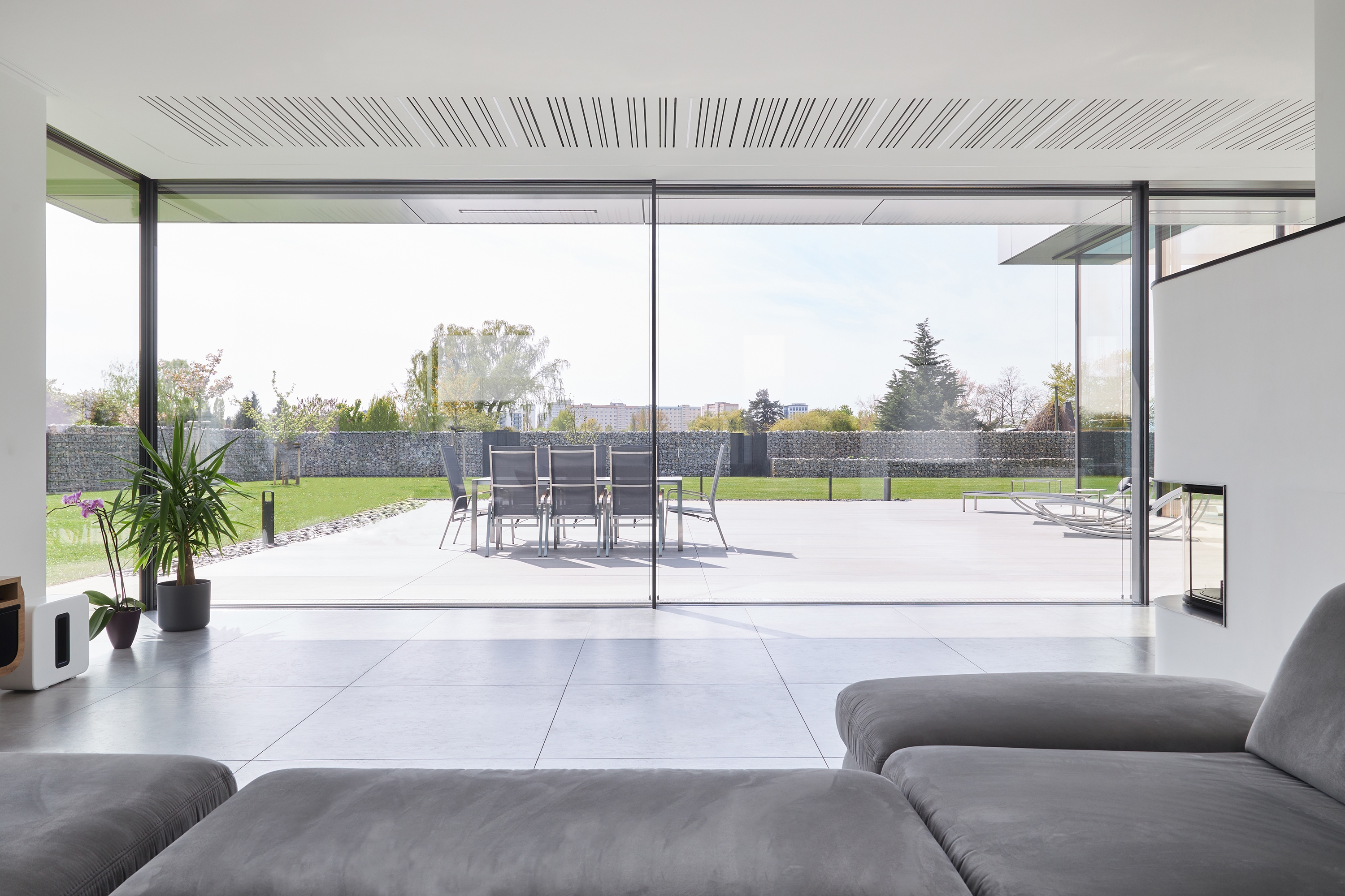 Display product Frameless sliding windows from manufacturer swissFineLine