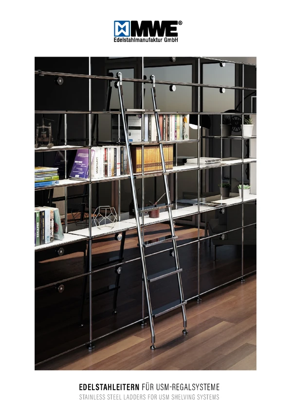 Vorschaubild für die Datei Stainless Steel Ladders for USM Shelving Systems