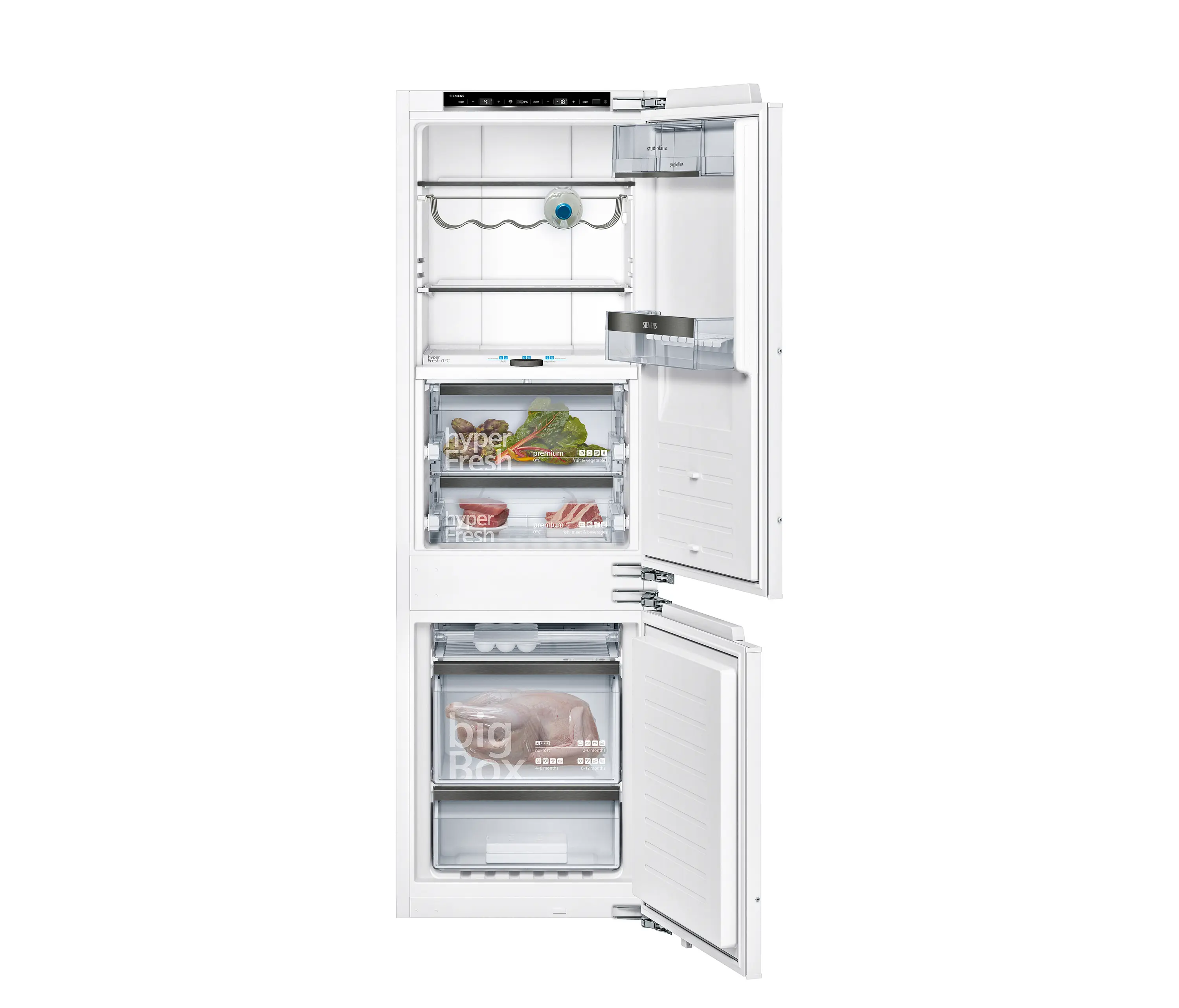 Siemens Home Appliances - iQ700, built-in fridge-freezer with freezer at bottom