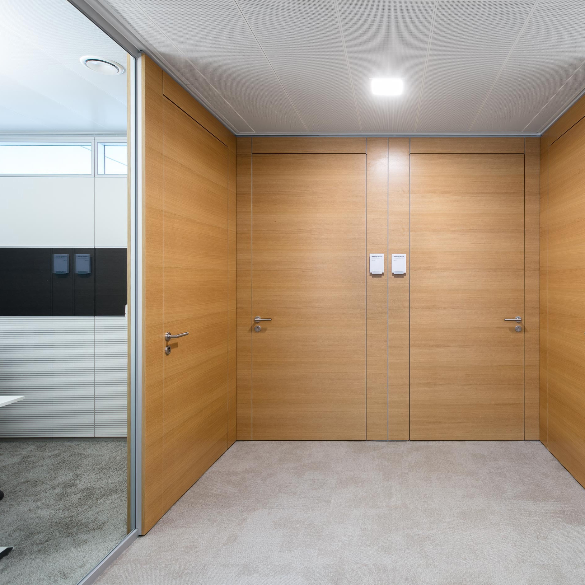Display product fecodoor wood H70 from manufacturer feco. Die Systemwand.