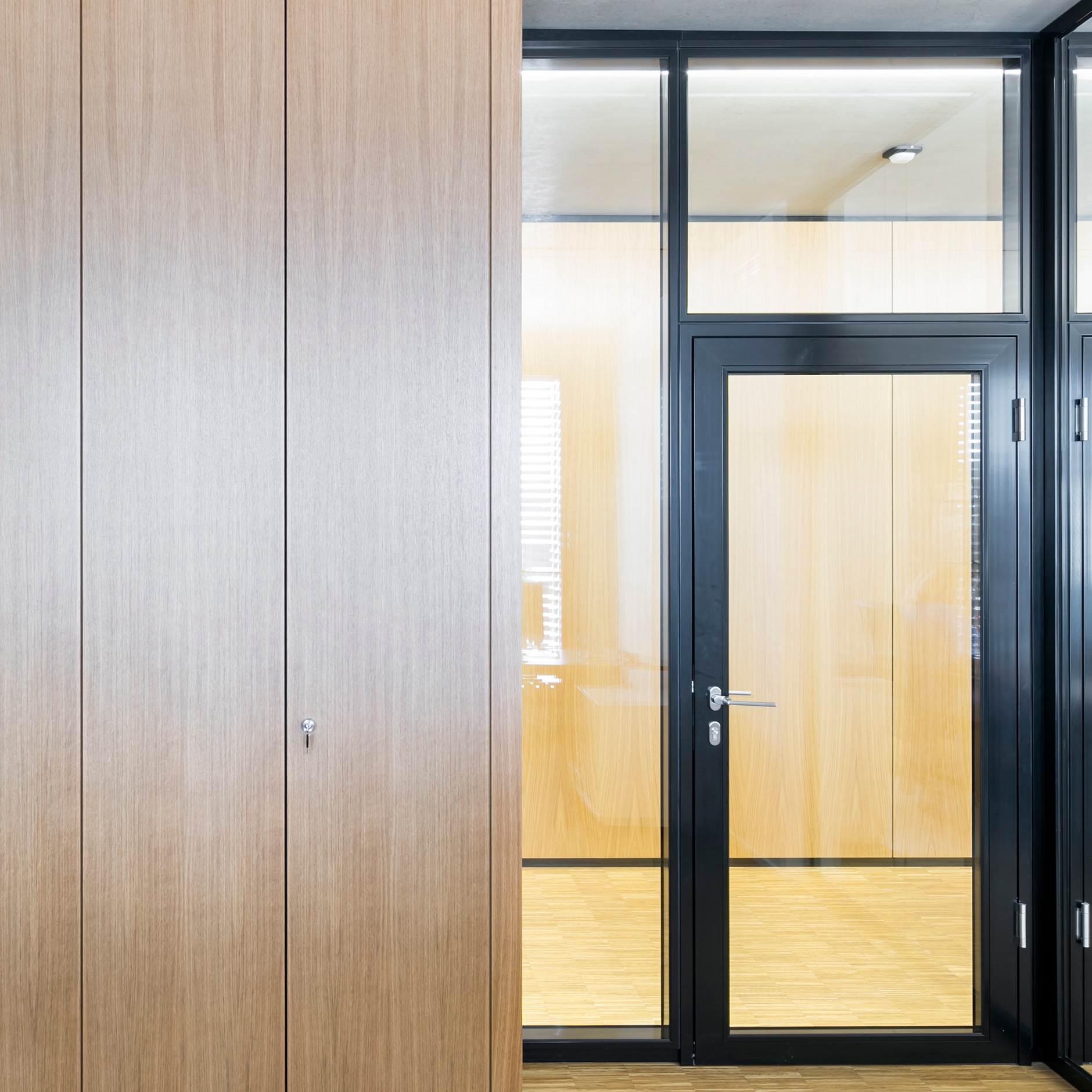 Display product fecodoor glass A40 from manufacturer feco. Die Systemwand.