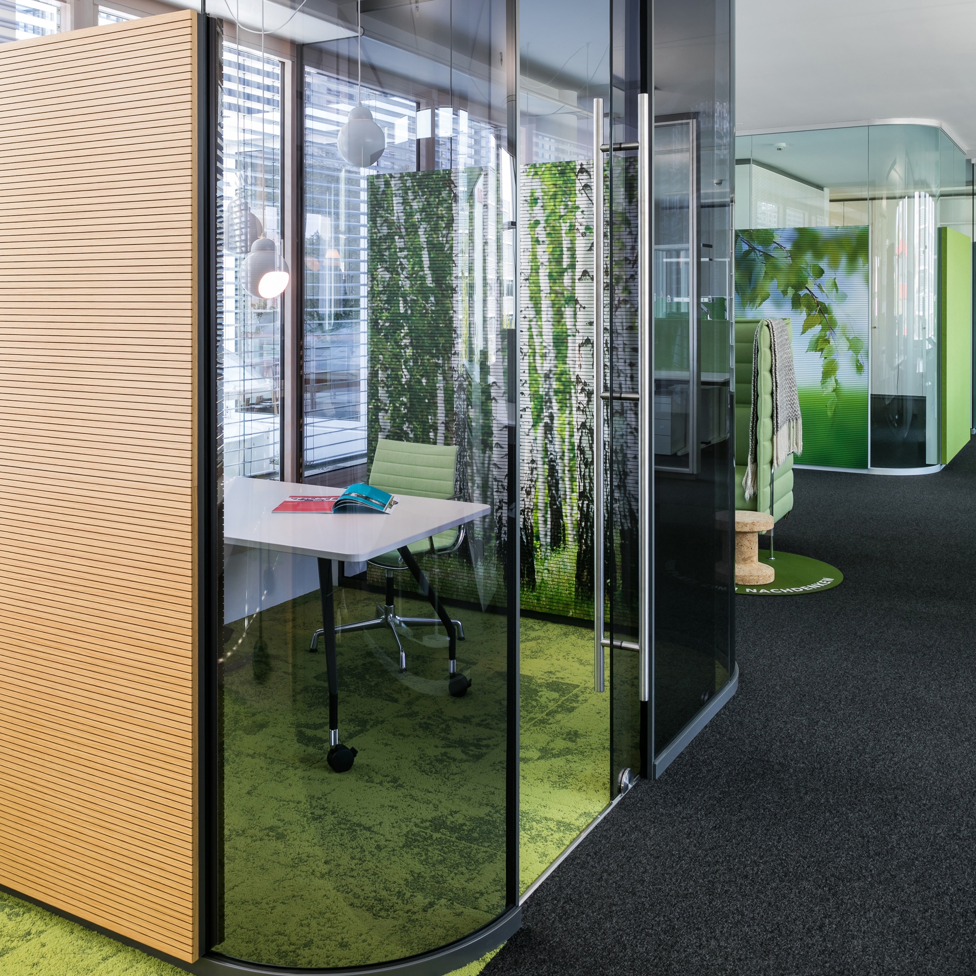 Display product fecodoor glass sliding door ST10 B from manufacturer feco. Die Systemwand.