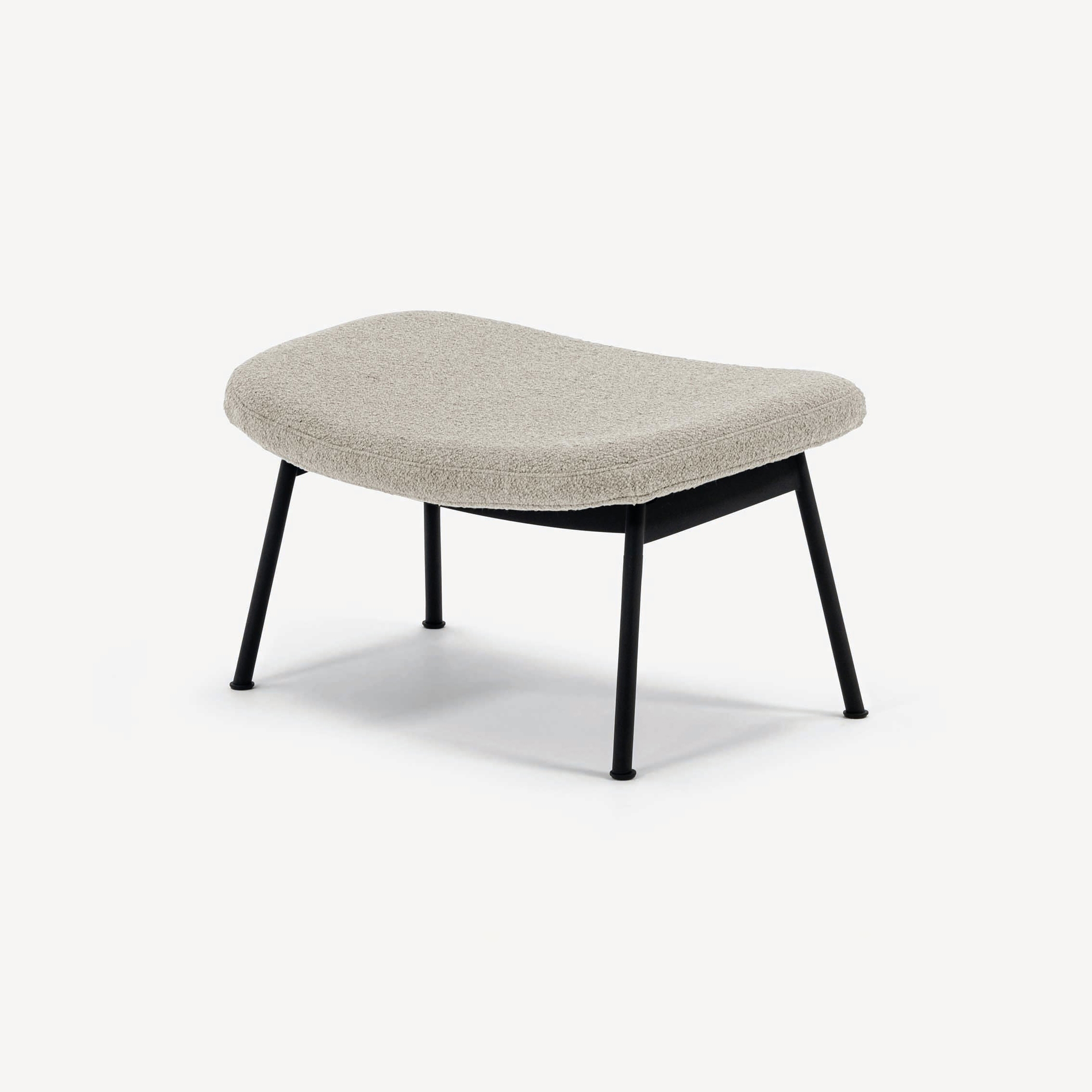Ella Ottoman | Black / Chalk