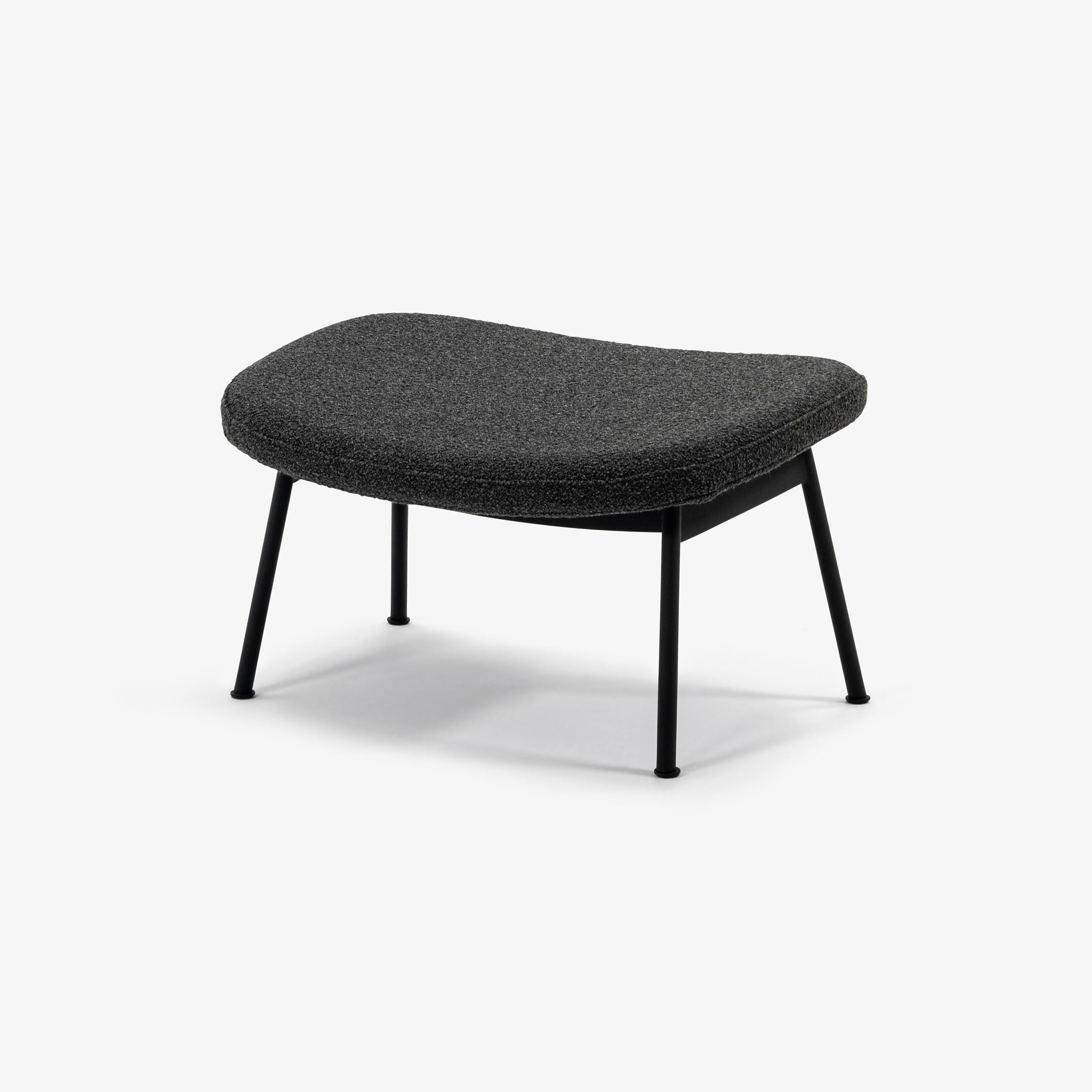Ella Ottoman | Black / Slate