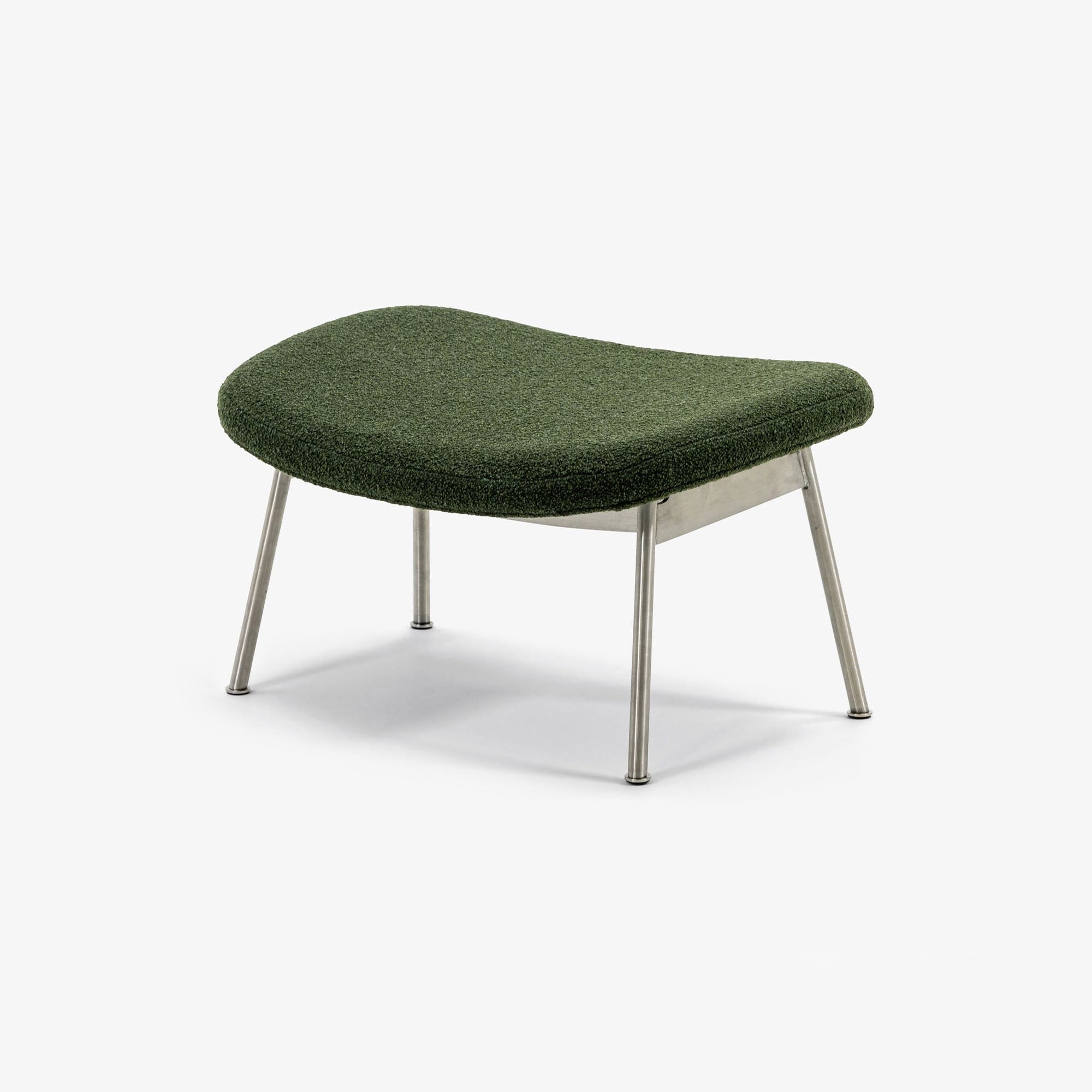 Ella Ottoman | Stainless Steel / Moss