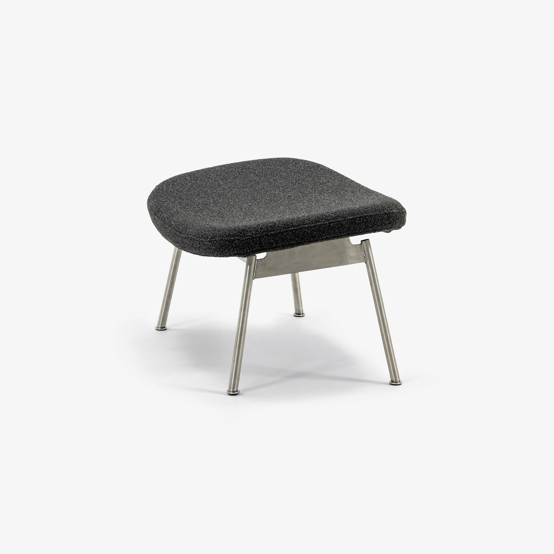 Ella Ottoman | Stainless Steel / Slate