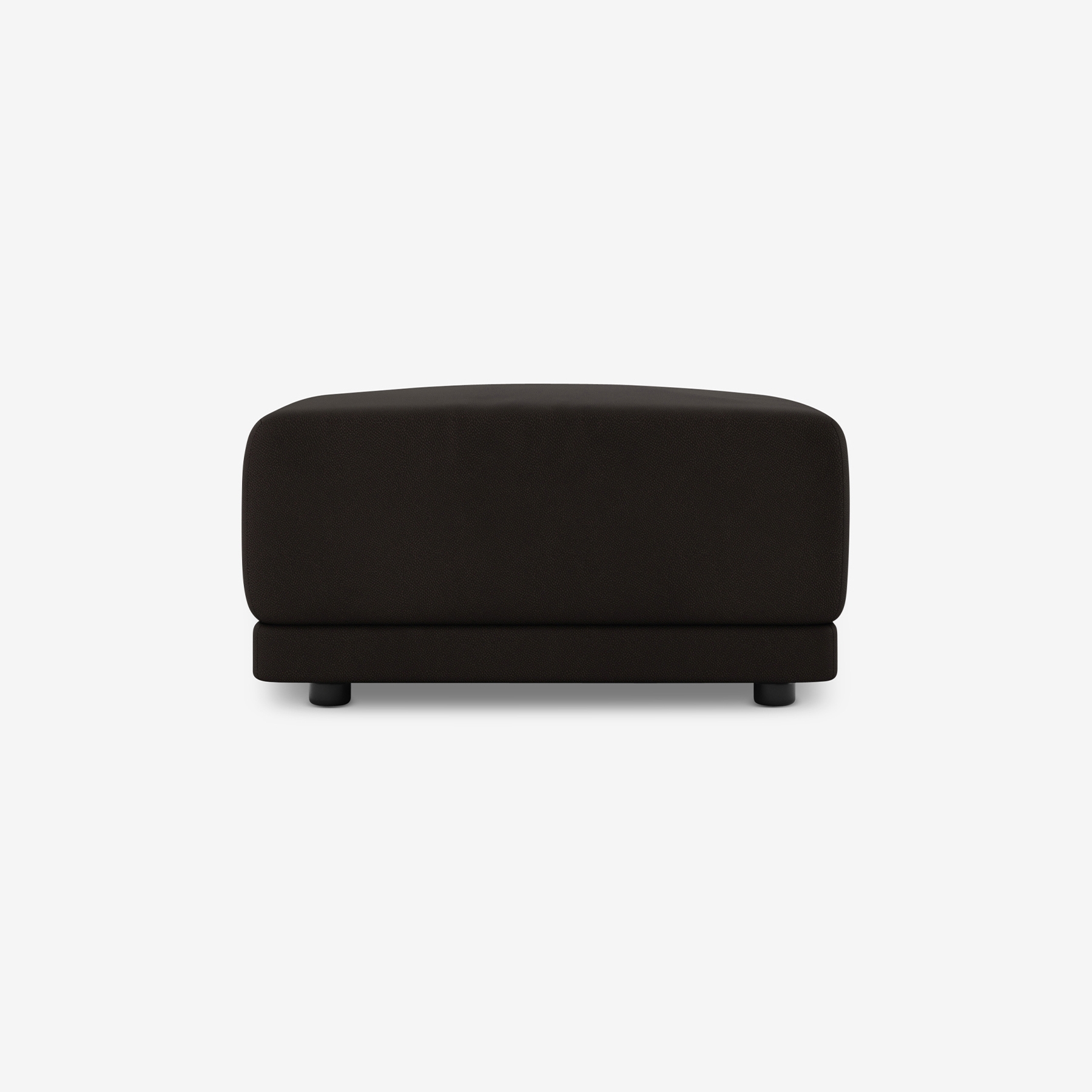 Kelston Ottoman | Black - Leather