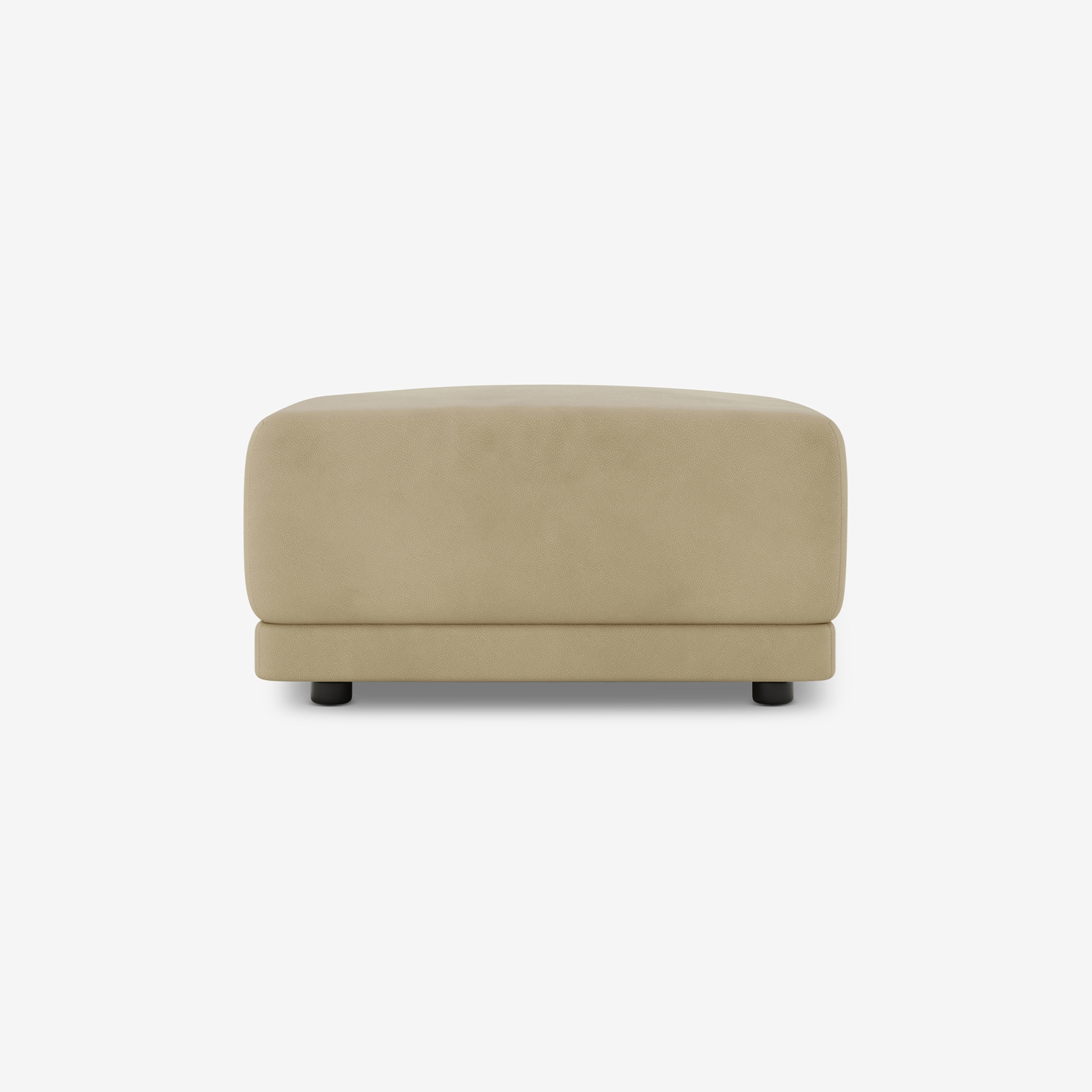 Kelston Ottoman | Gesso - Leather