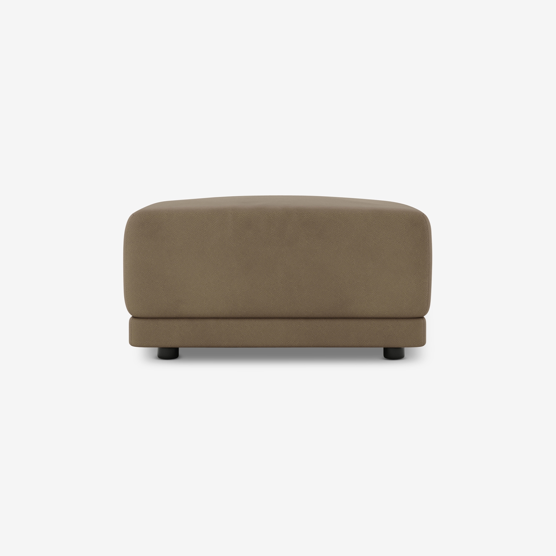 Kelston Ottoman | Grey - Leather