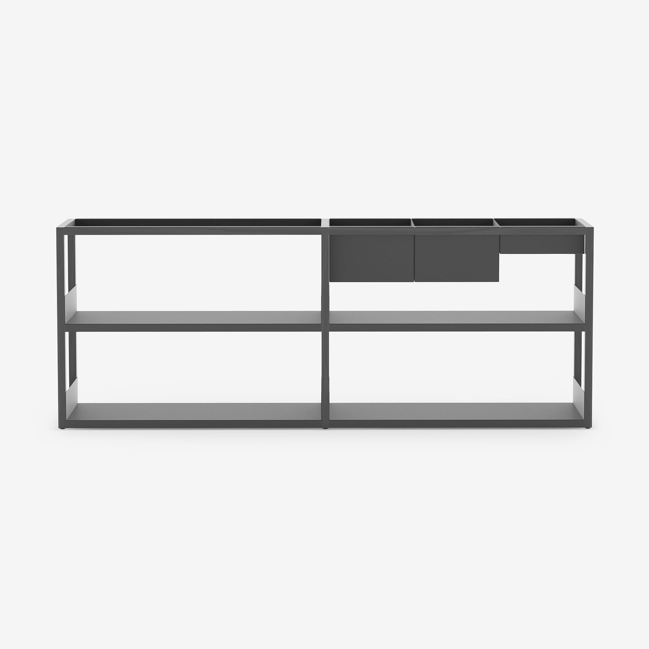 Lap Shelving Low | Combination | Black