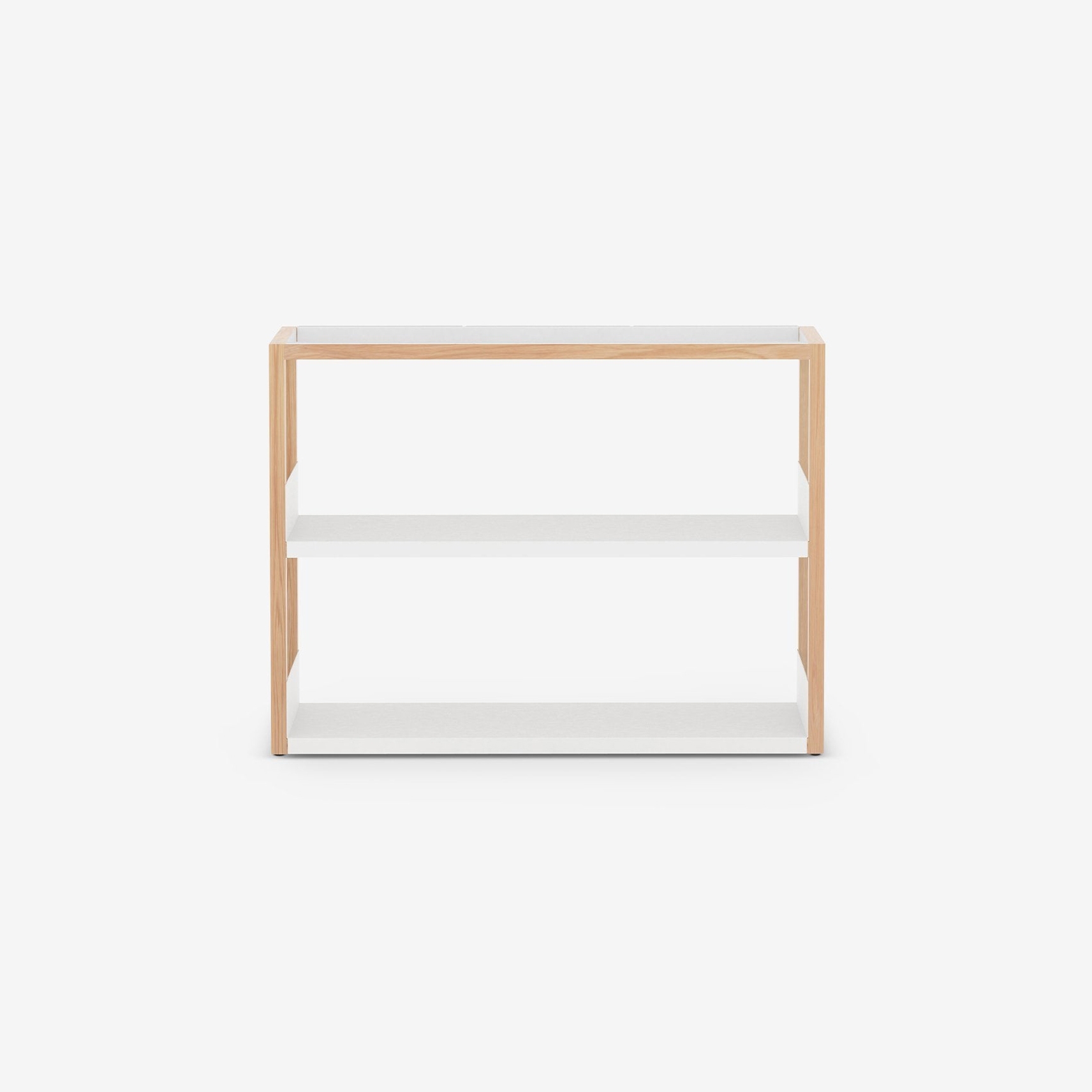 Display product Lap Shelving Low | Library | Oak / White from manufacturer Case Furniture