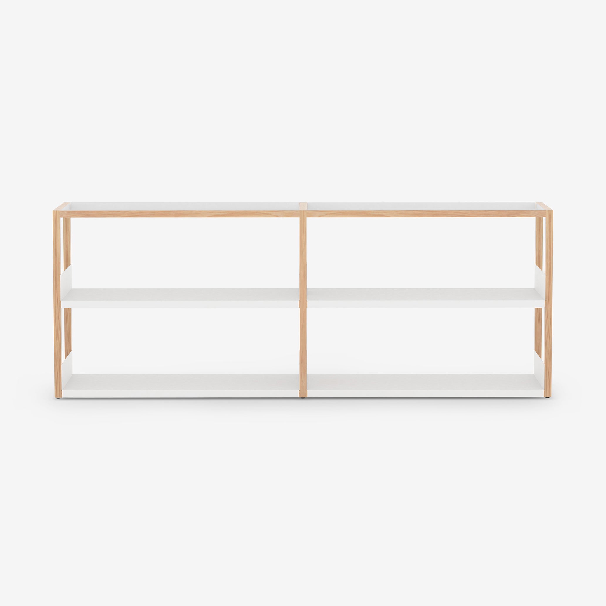 Lap Shelving Low | Library | Oak / White