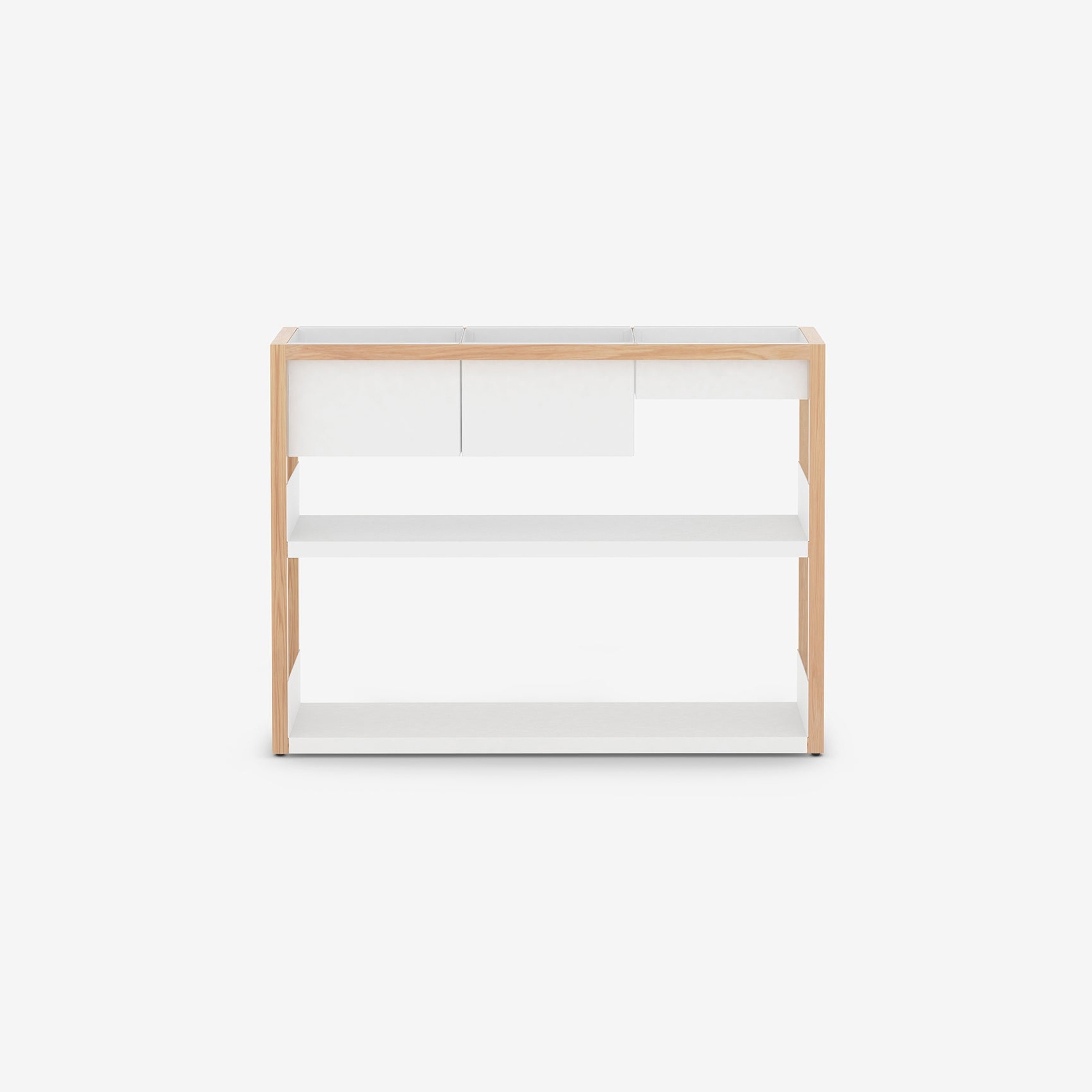 Mostrar el producto Lap Shelving Low | Storage | Oak / White del fabricante Case Furniture
