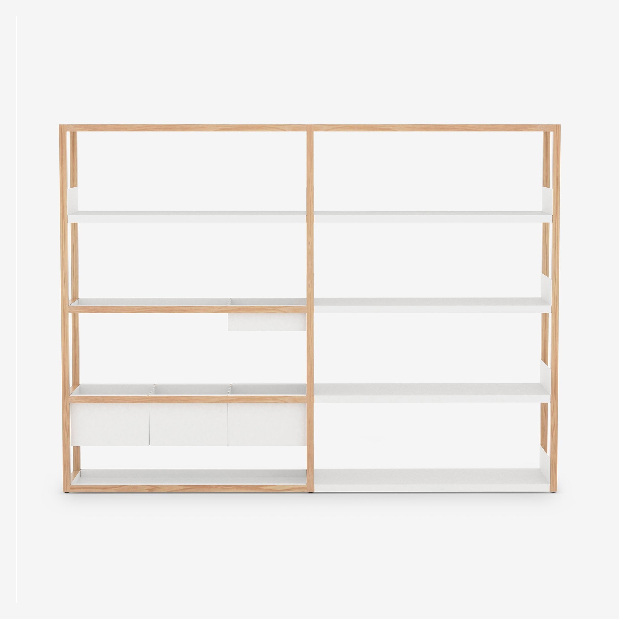 Lap Shelving Medium | Combination | Oak / White