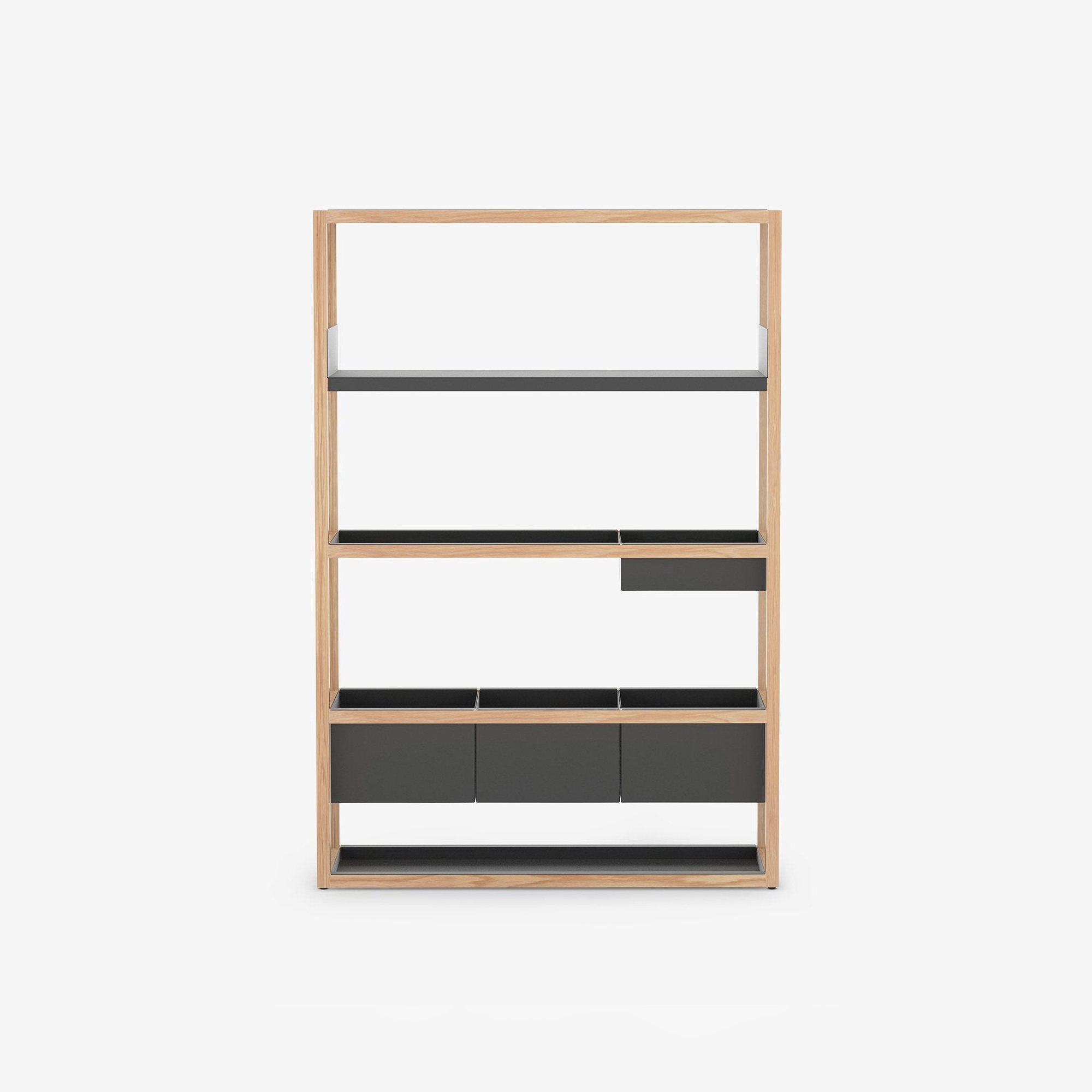 Lap Shelving Medium | Storage | Oak / Black