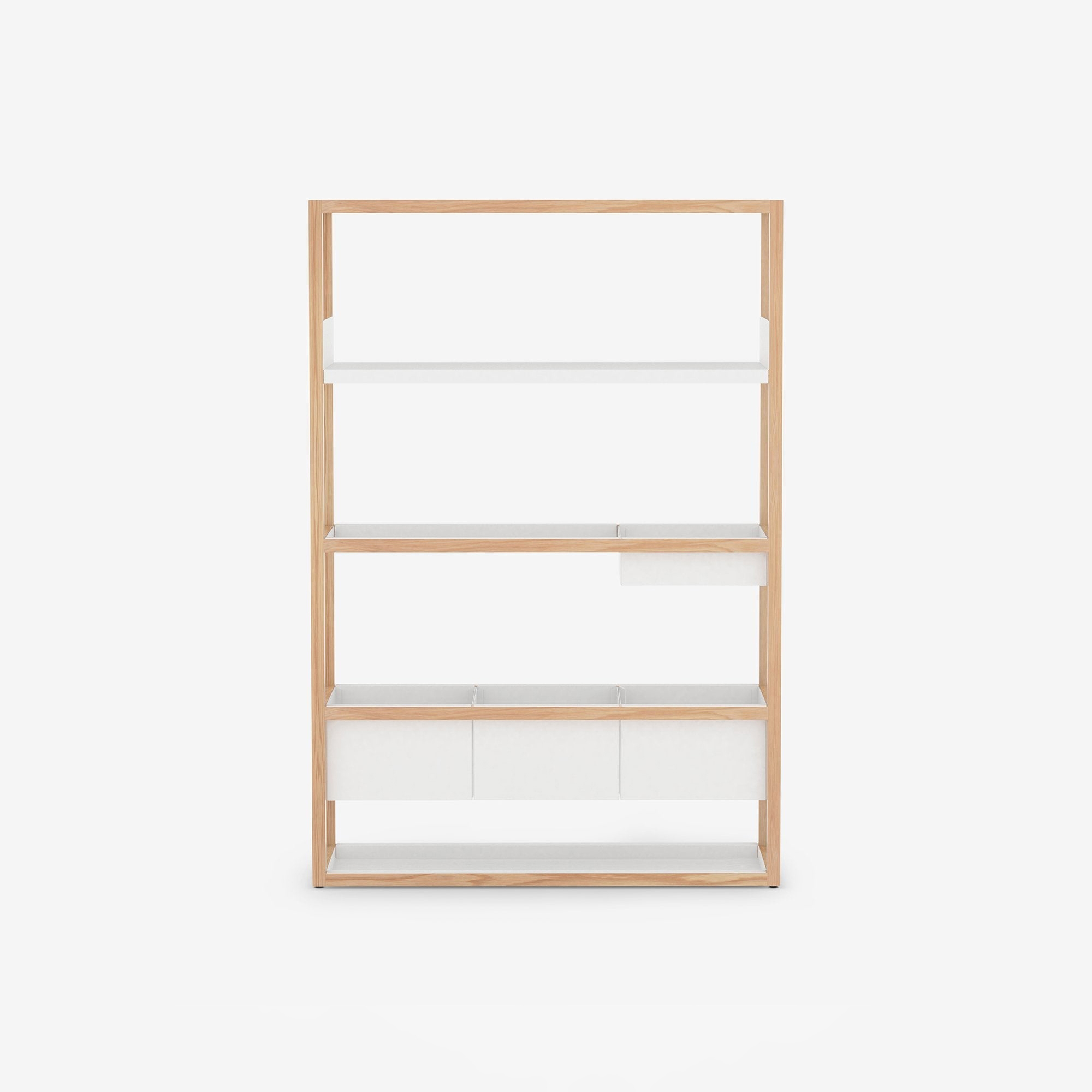 Lap Shelving Medium | Storage | Oak / White