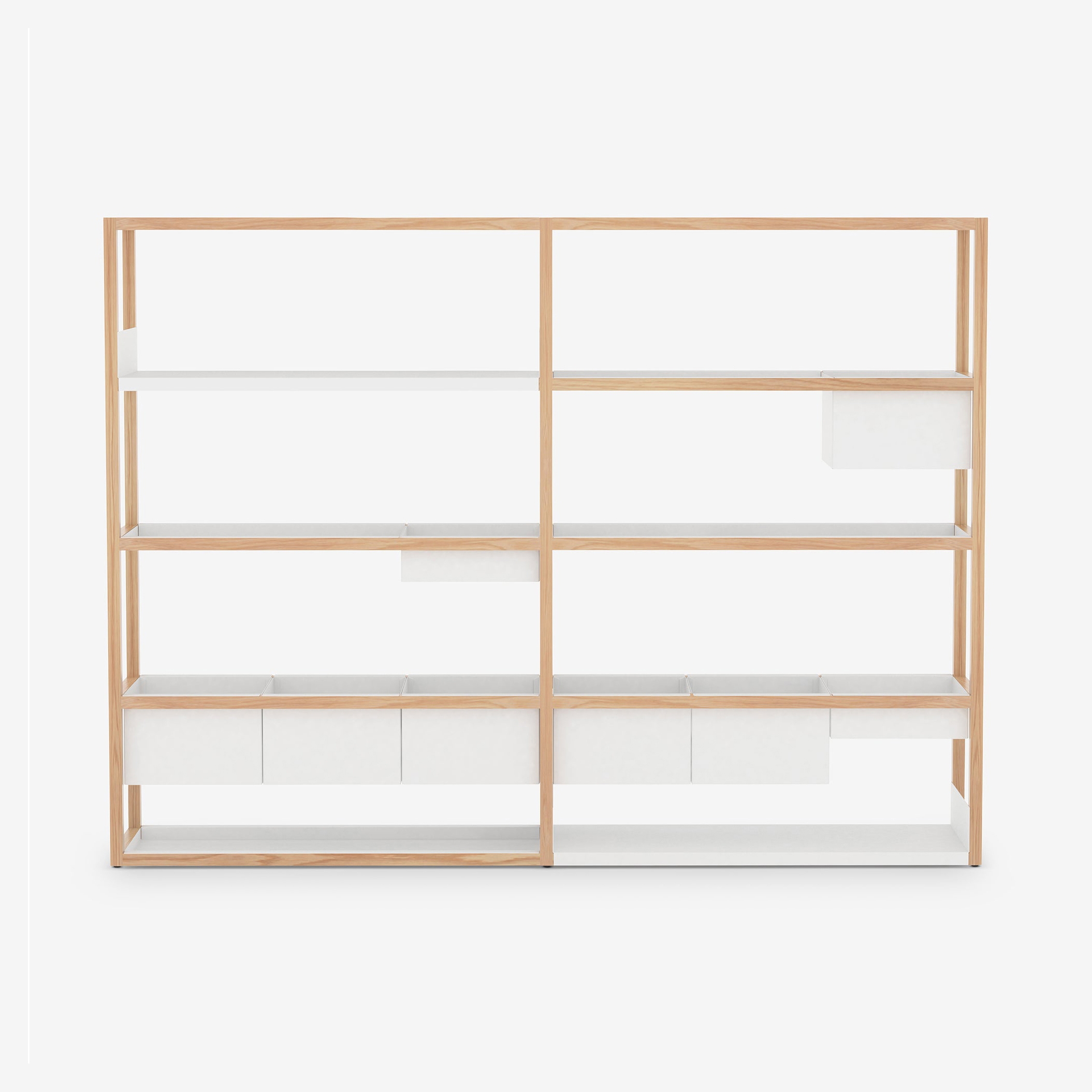 Lap Shelving Medium | Storage | Oak / White