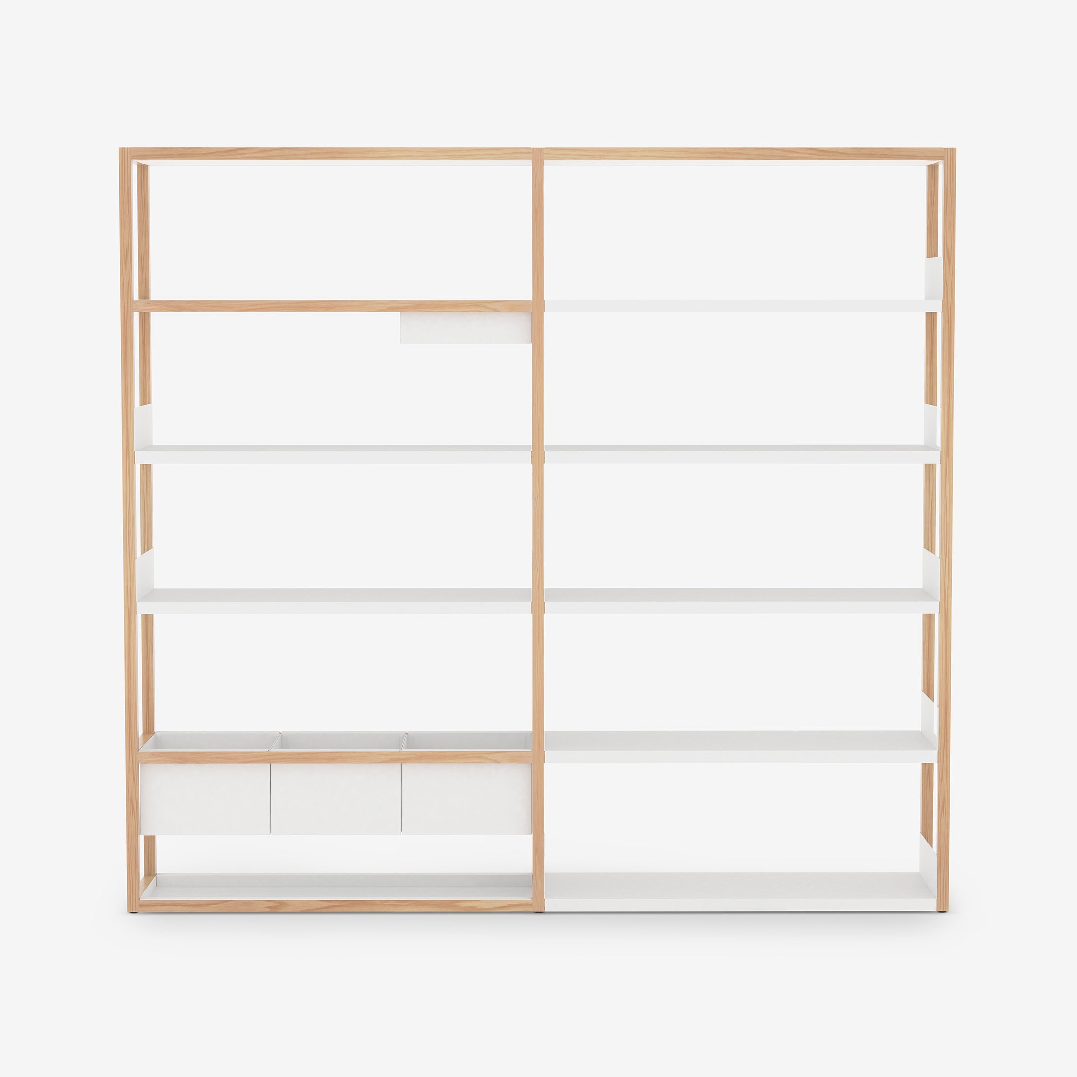 Lap Shelving Tall | Combination | Oak / White