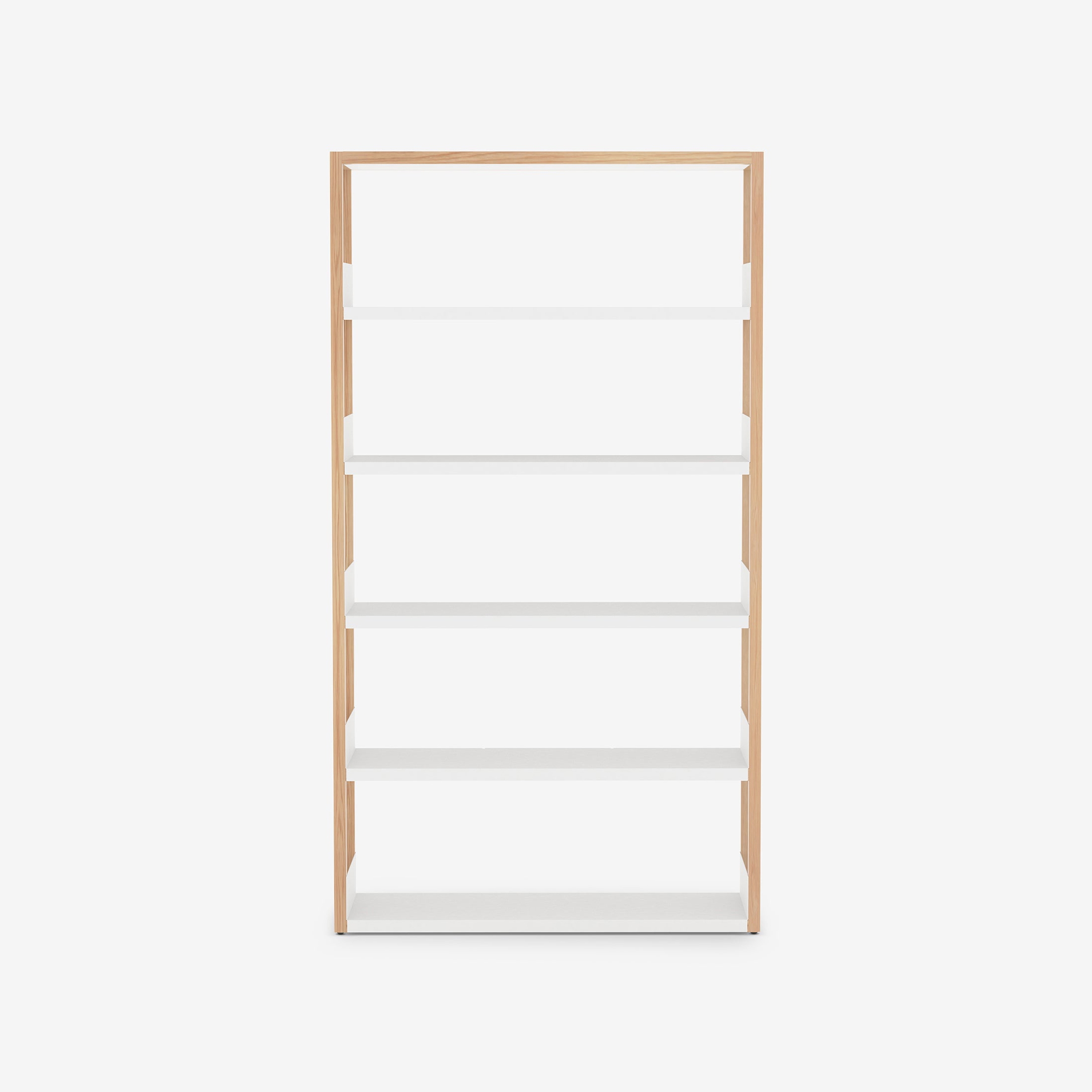 Vertoon produk Lap Shelving Tall | Library | Oak / White van vervaardiger Case Furniture