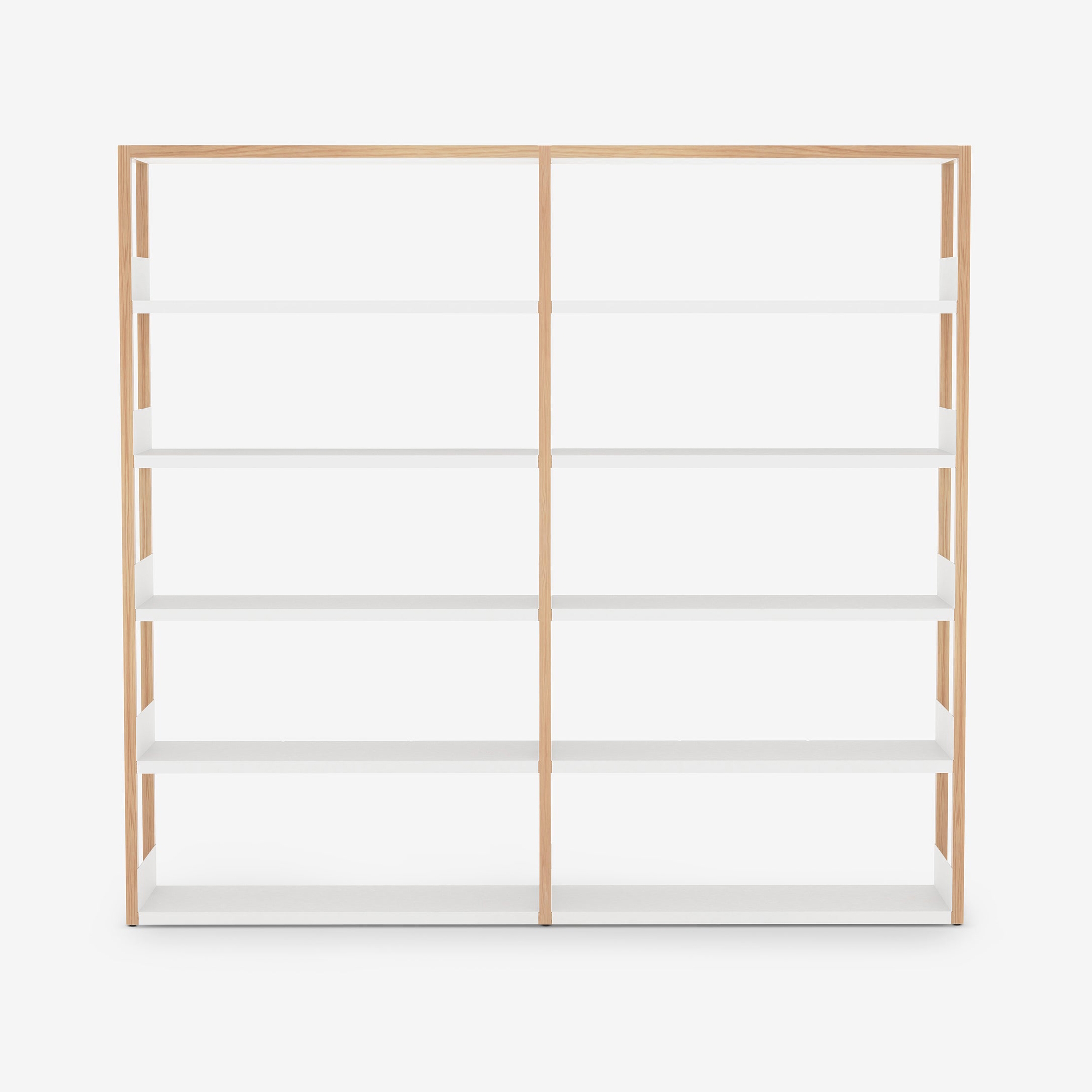 Lap Shelving Tall | Library | Oak / White