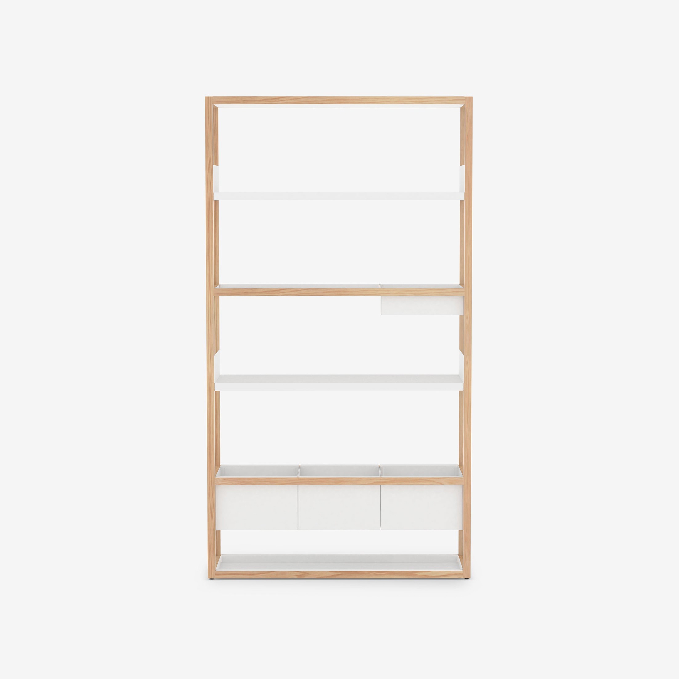 Lap Shelving Tall | Storage | Oak / White