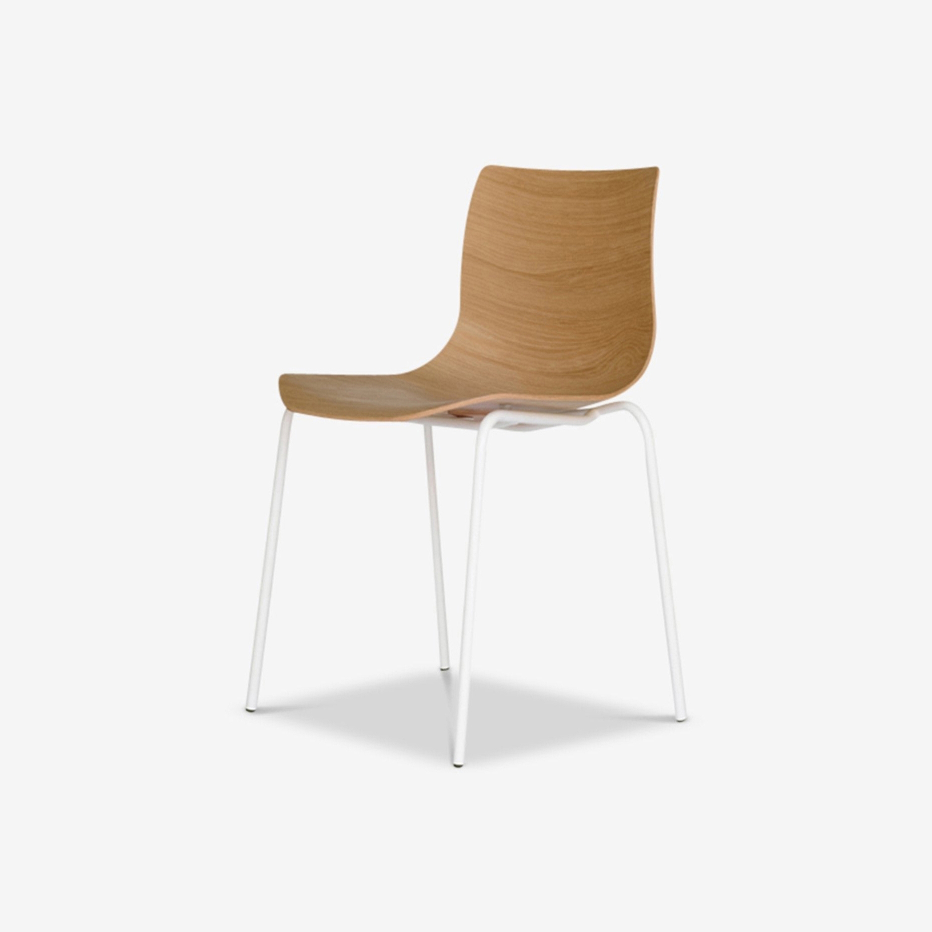 Loku Chair Tubular Base | Oak / White