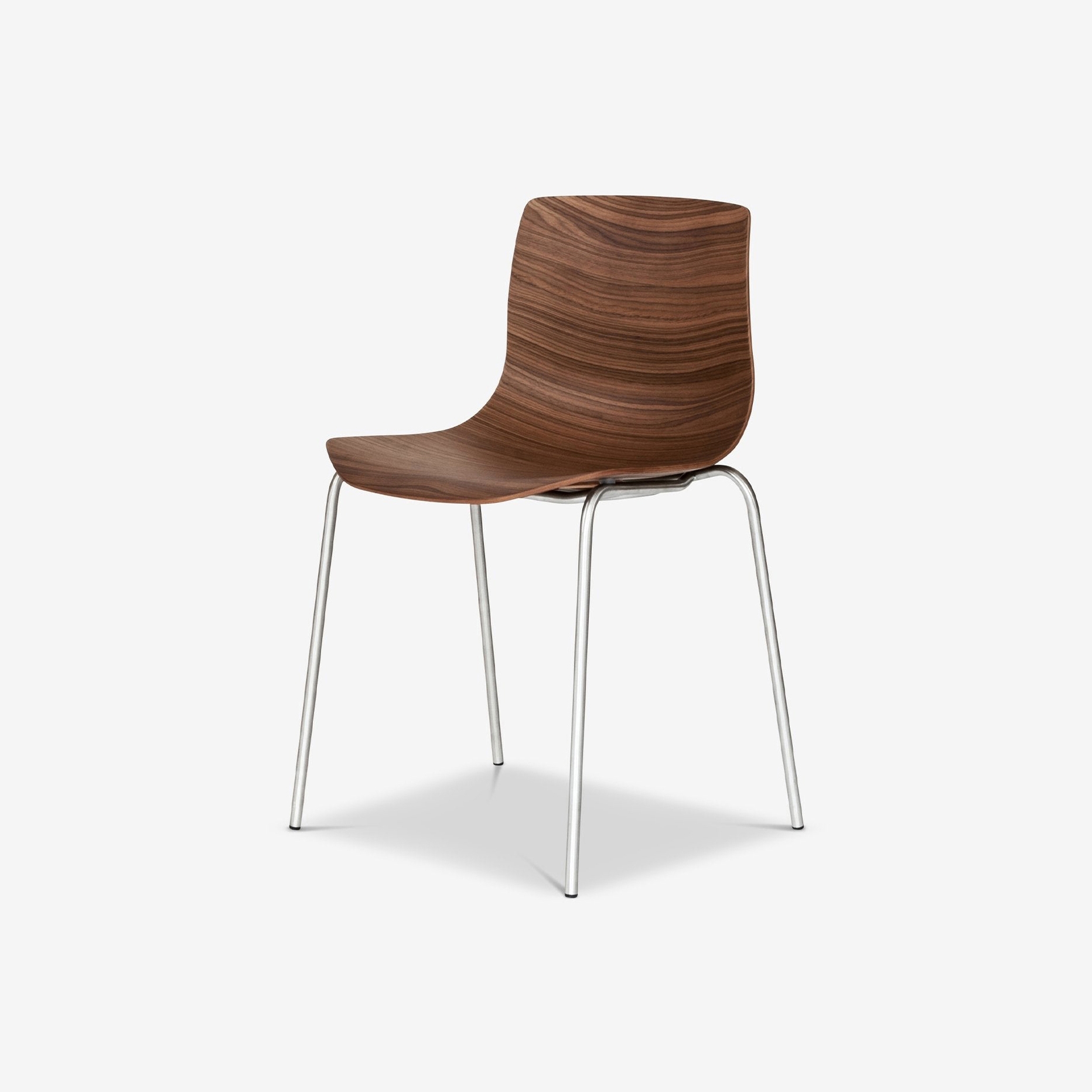 Mostra il prodotto Loku Chair Tubular Base | Walnut / Stainless Steel del produttore Case Furniture