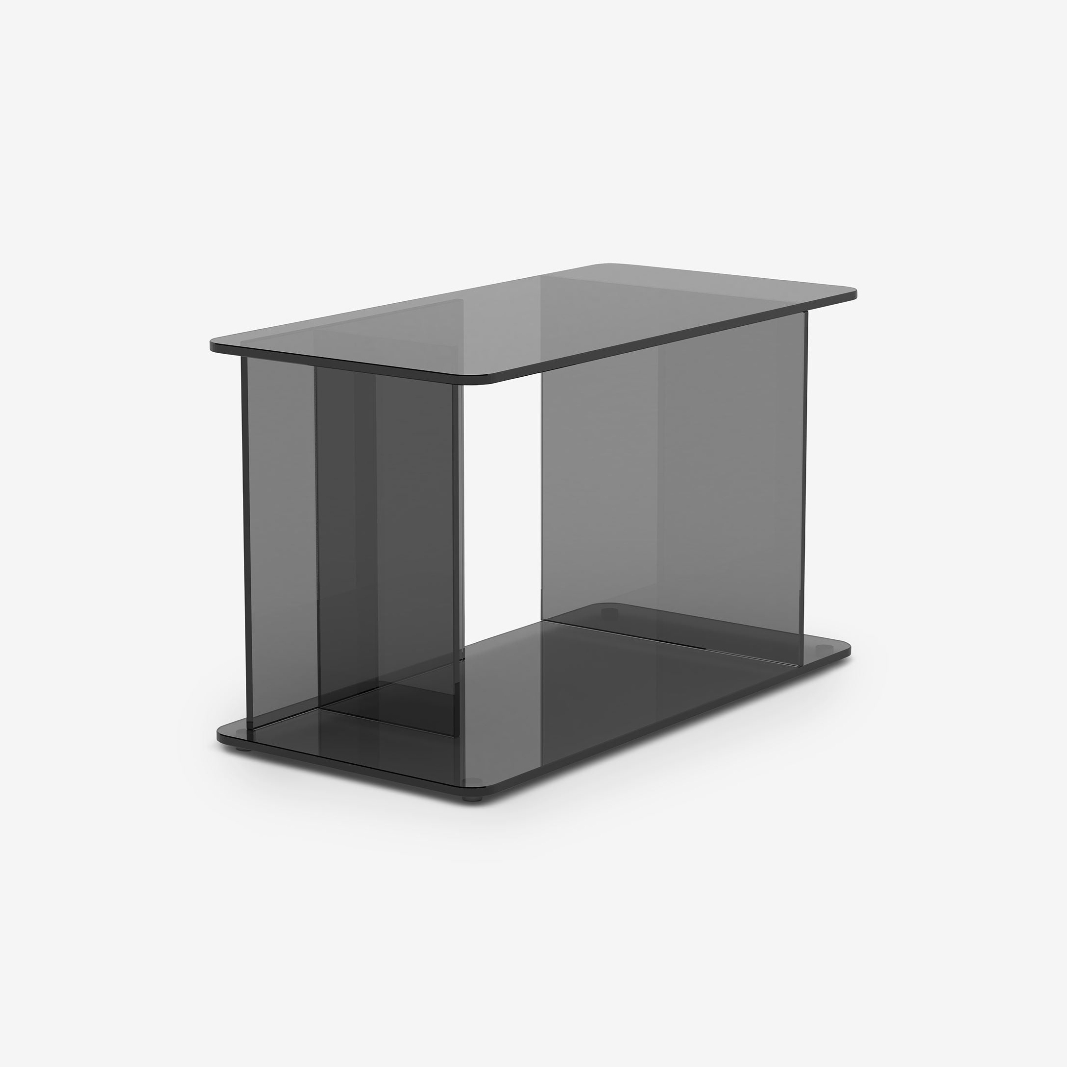 Lucent Large Side Table | Smoke Glass