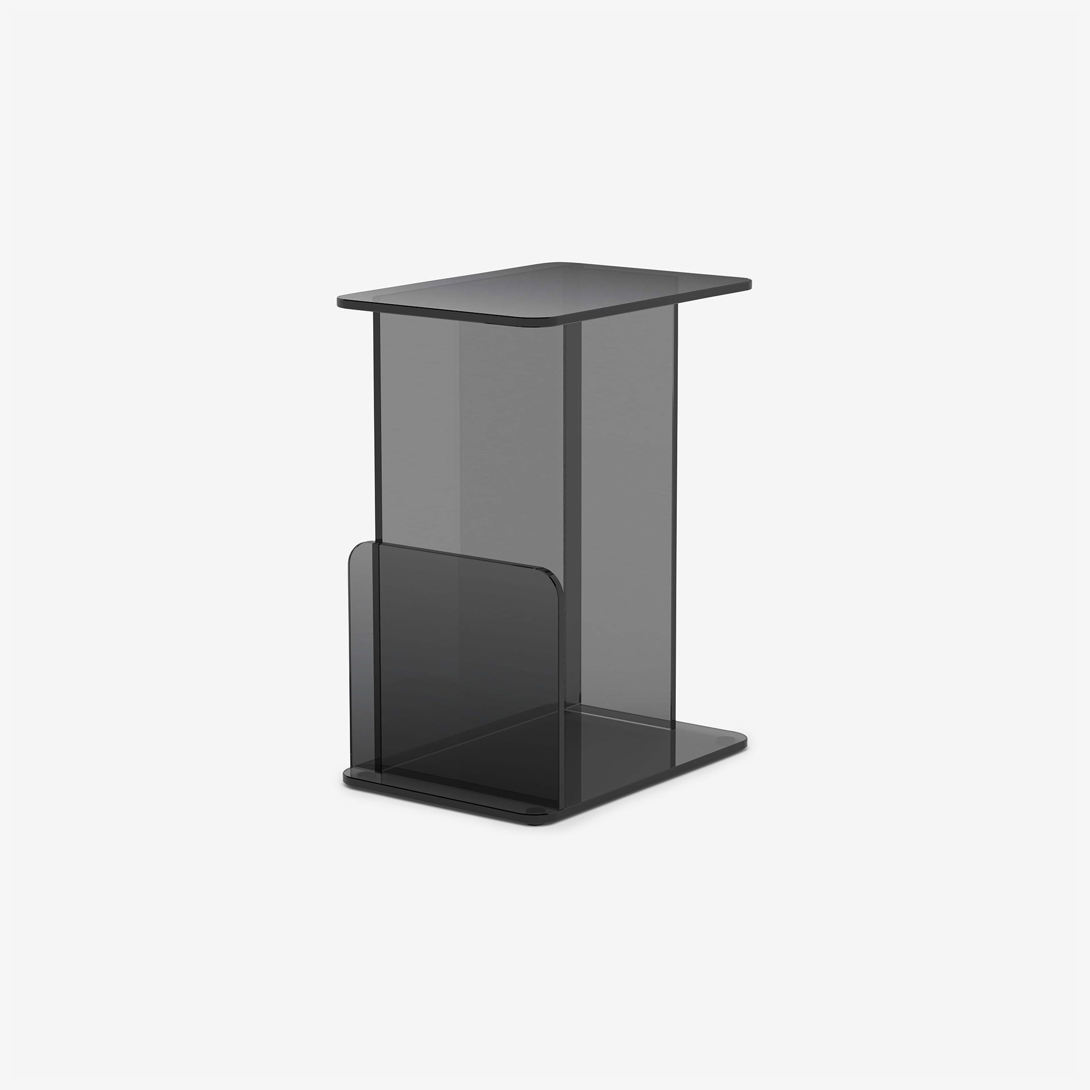 Lucent Small Side Table | Smoke Glass