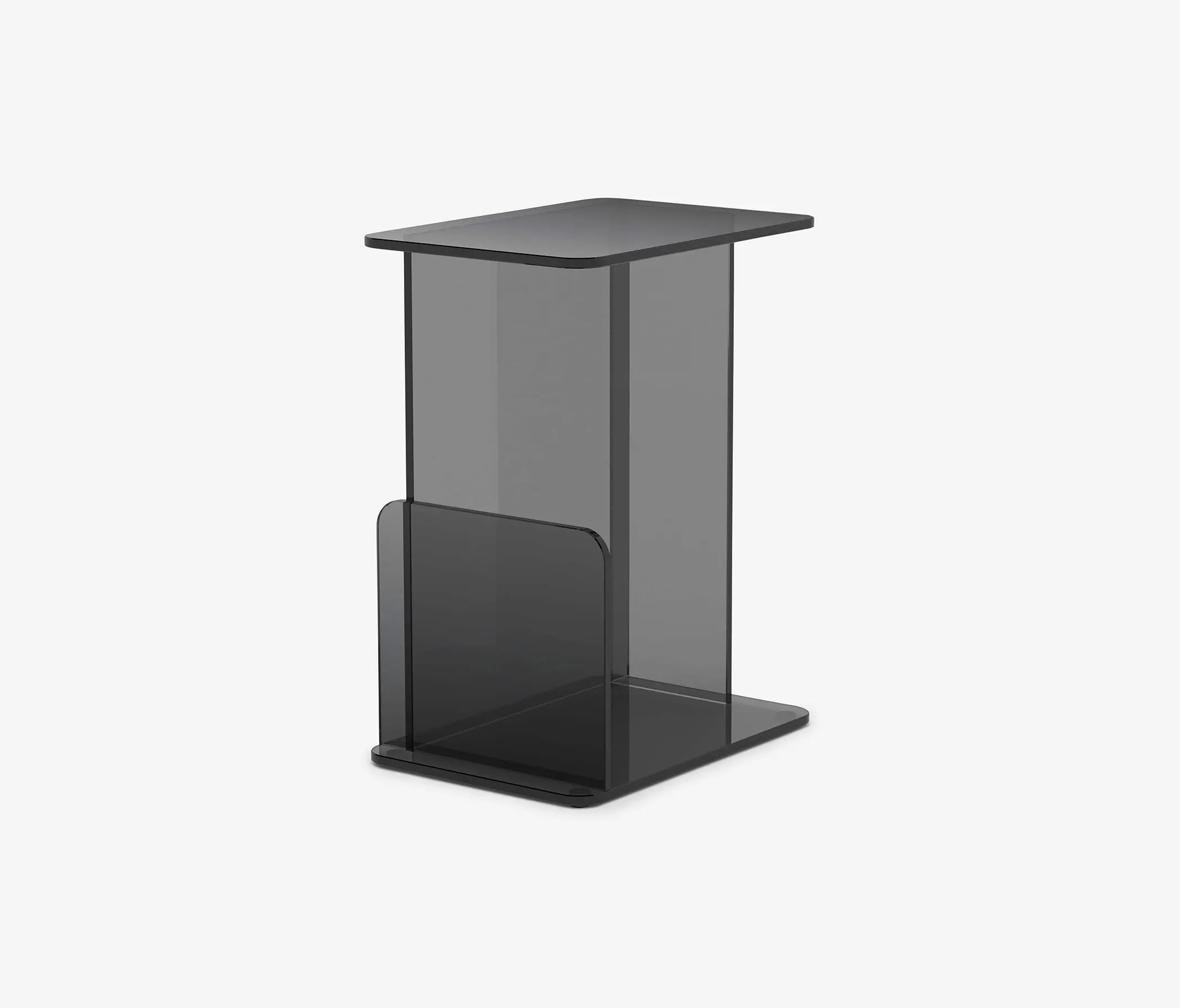 Case Furniture - Lucent Small Side Table | Smoke Glass