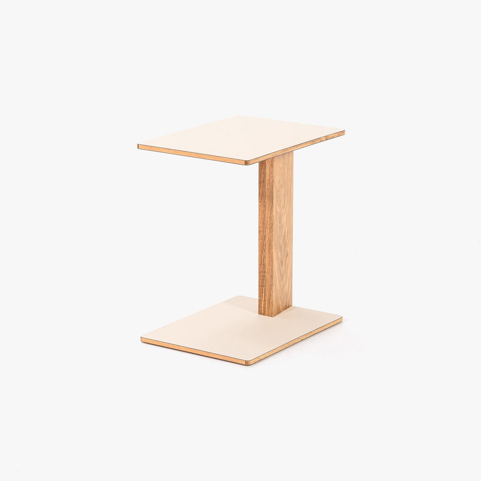 Overhang Rectangular Table | Oak / Polaris Sable