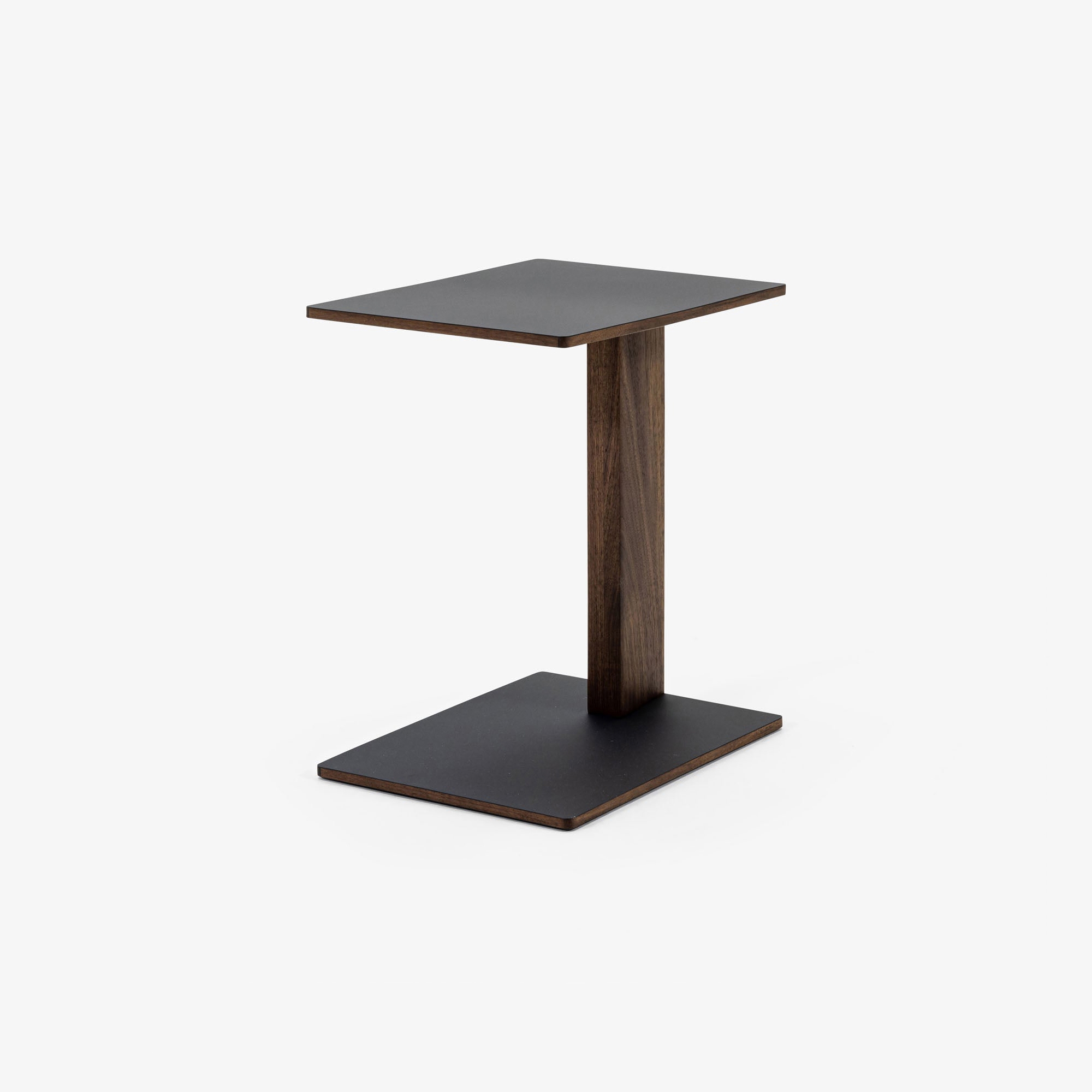 Display product Overhang Rectangular Table | Walnut / Polaris Black from manufacturer Case Furniture