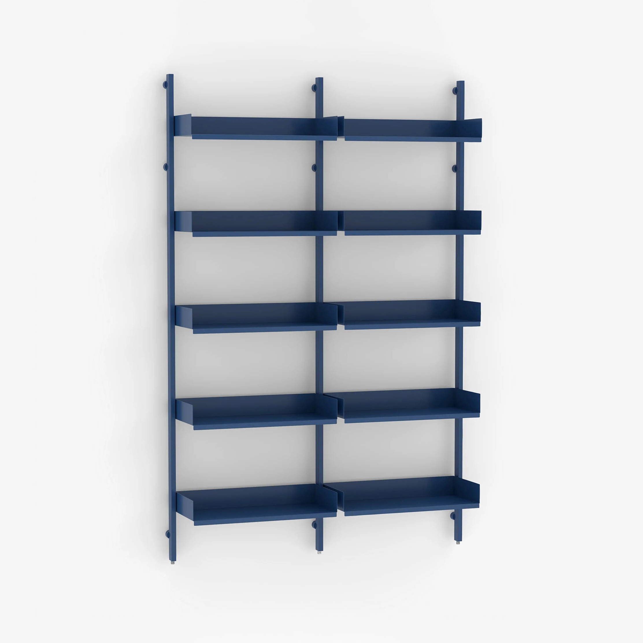 Slot Shelving Double | Deep Blue - width 600 / 600 mm
