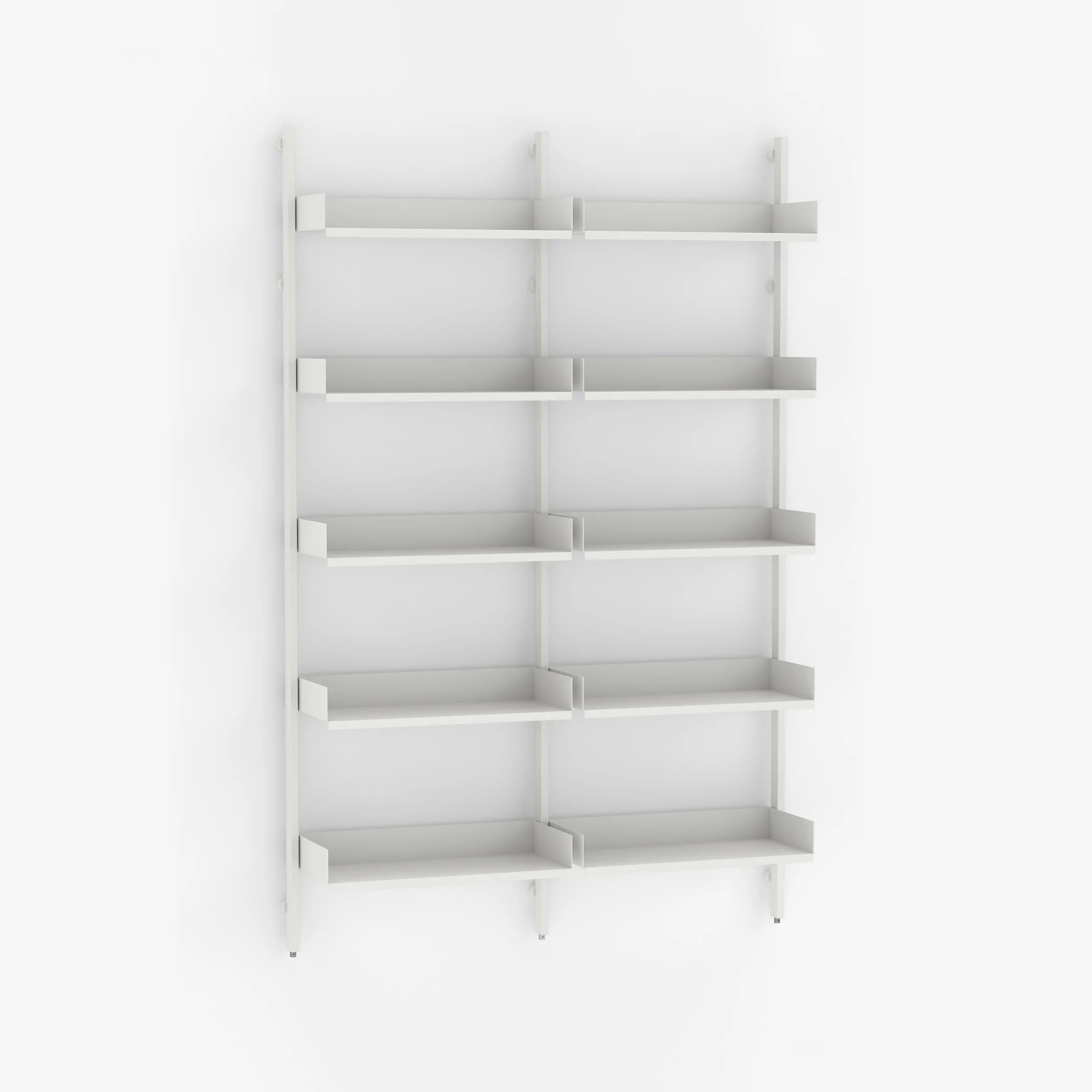Slot Shelving Double | White - width 600 / 600 mm