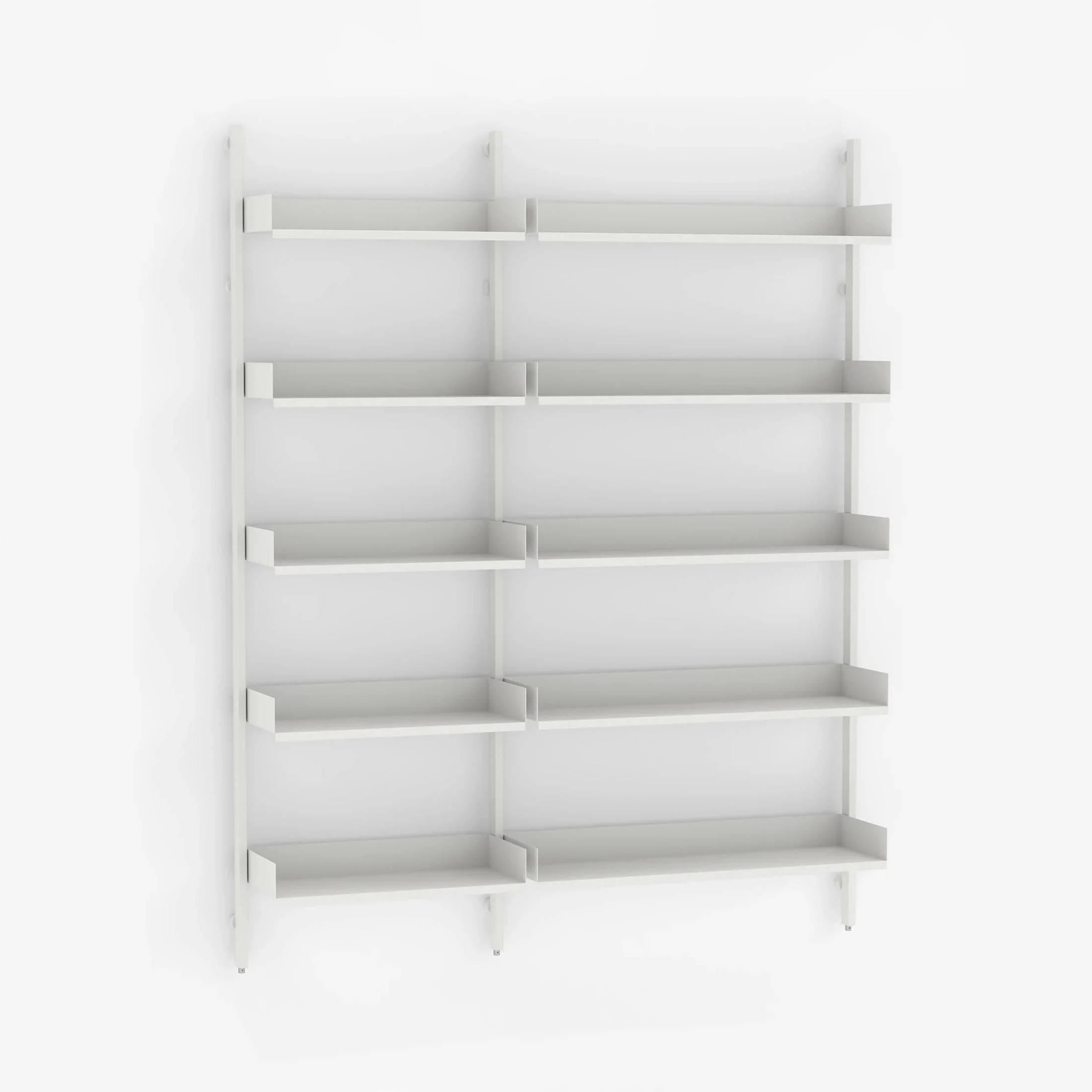 Slot Shelving Double | White - width 600 / 900 mm