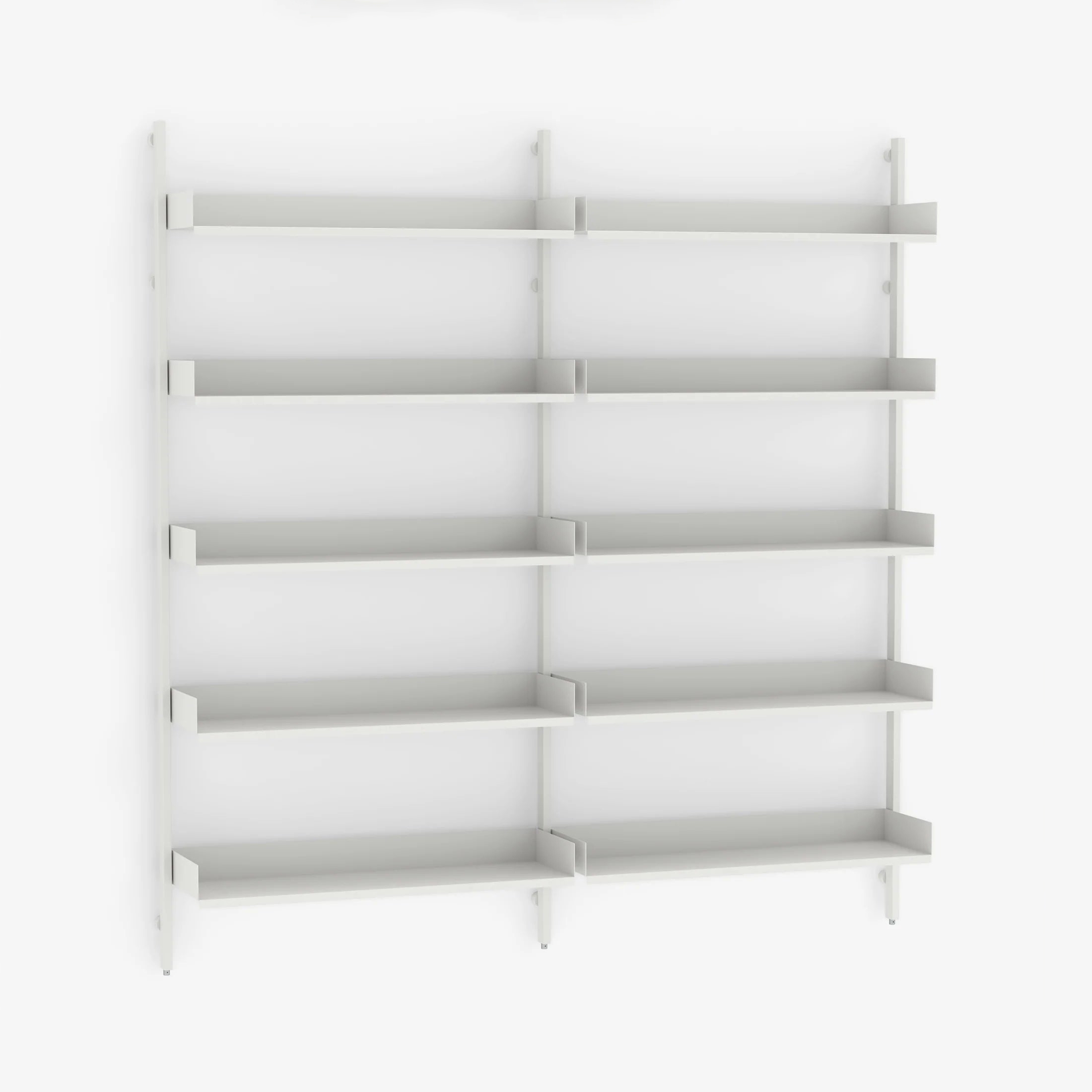 Slot Shelving Double | White - width 900 / 900 mm