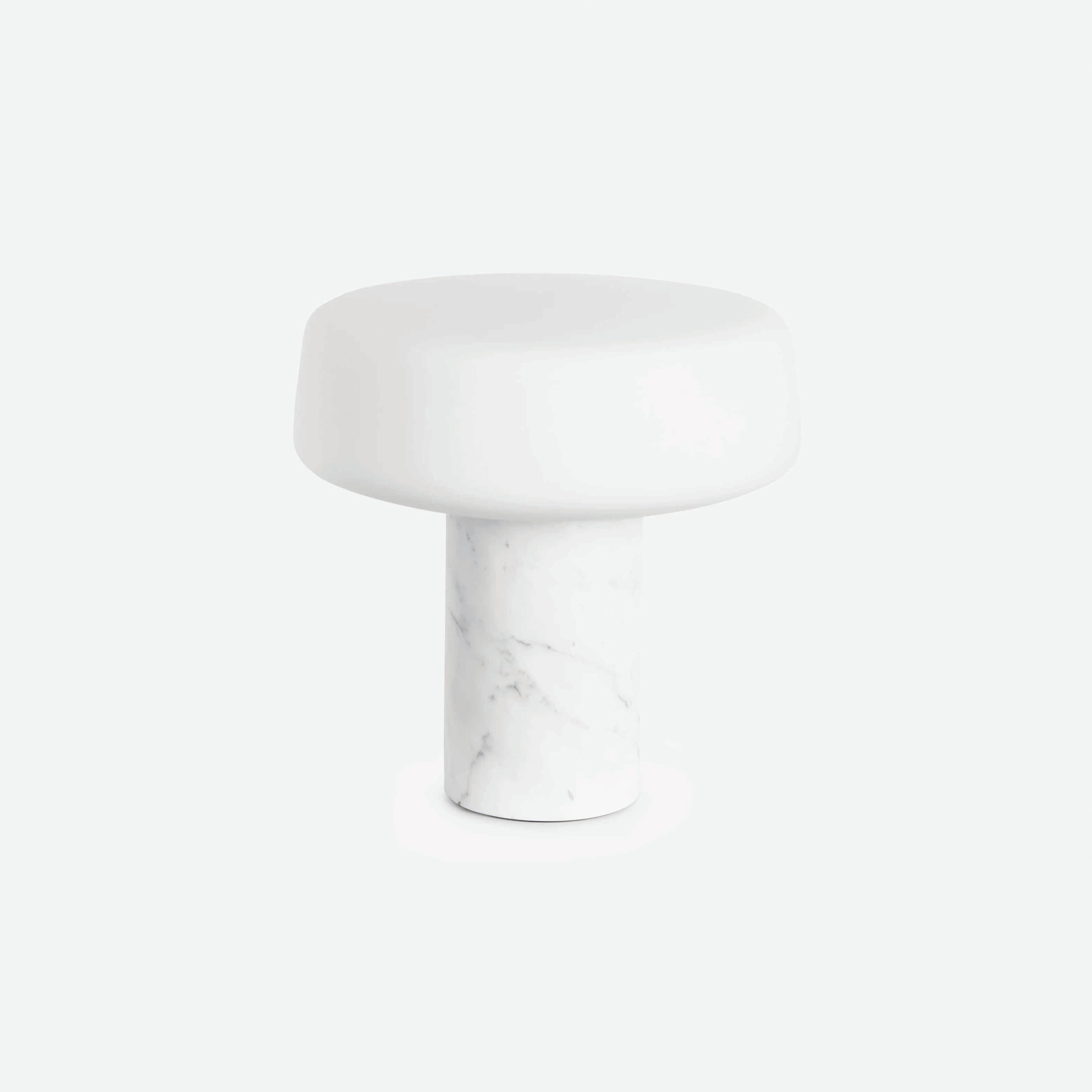 Solid Rechargeable Table Light | Carrara Marble