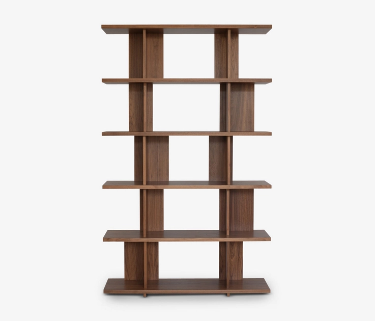 Walnut Textured Shelving For Urban Apartments
