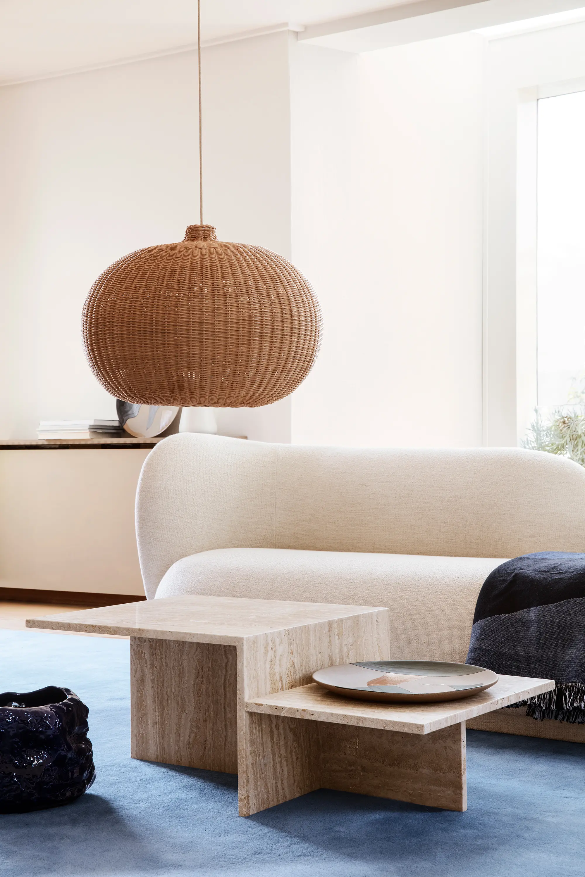 ferm LIVING - Distinct Side Table - Travertine