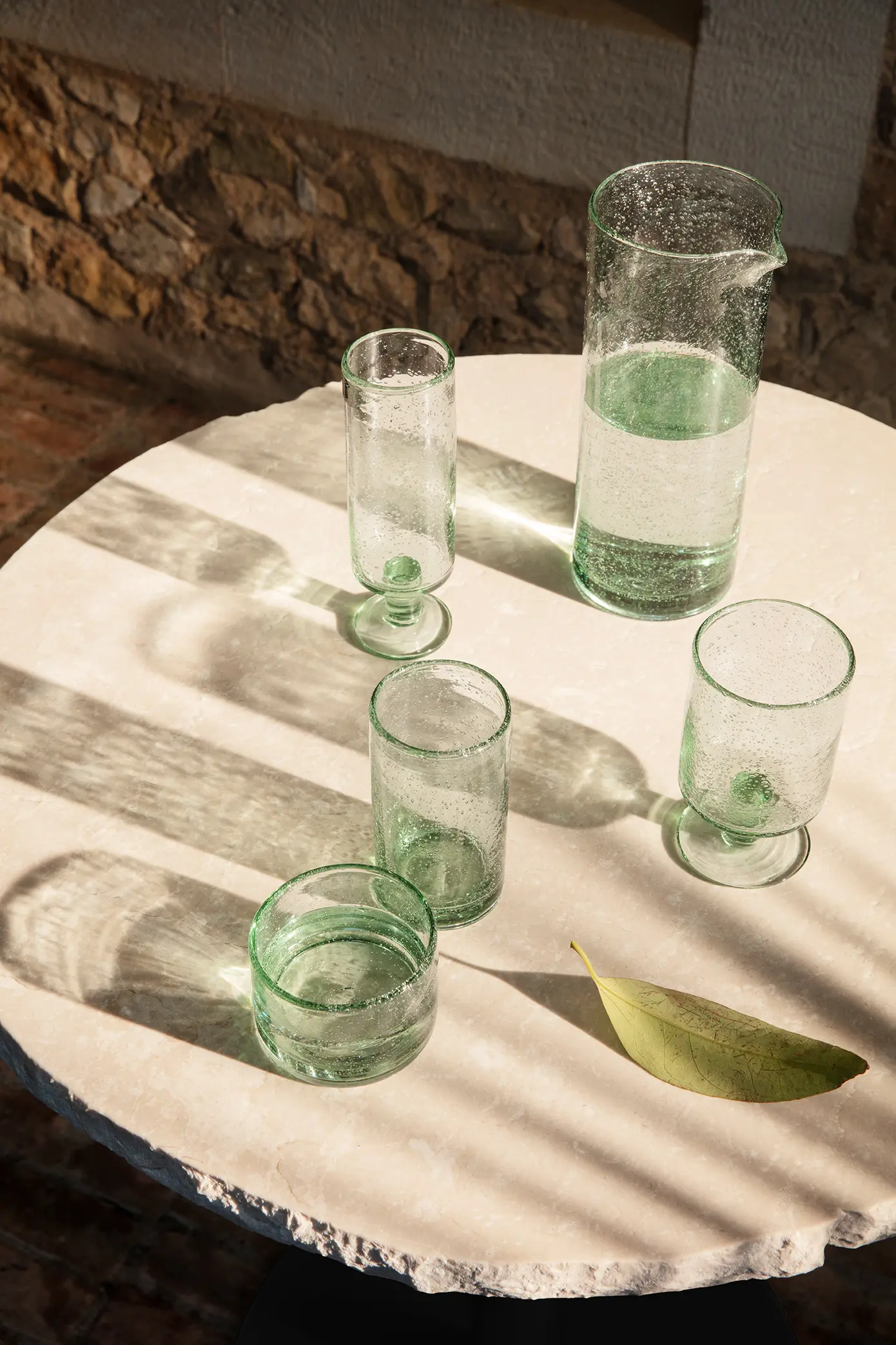 ferm LIVING - Oli Water Glass - Tall - Recycled clear