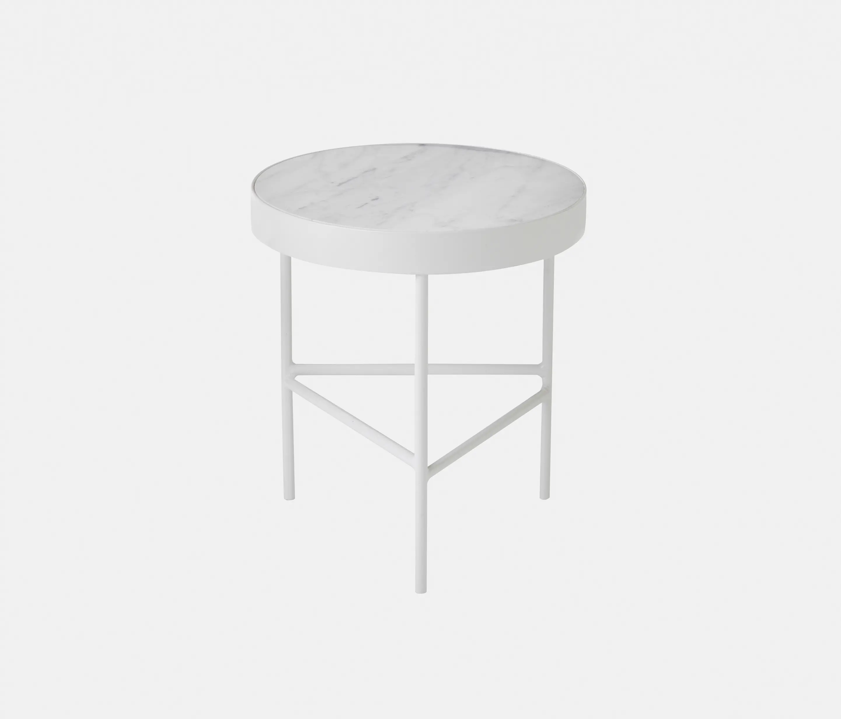ferm LIVING - Marble Table - White Bianco Carra - Medium