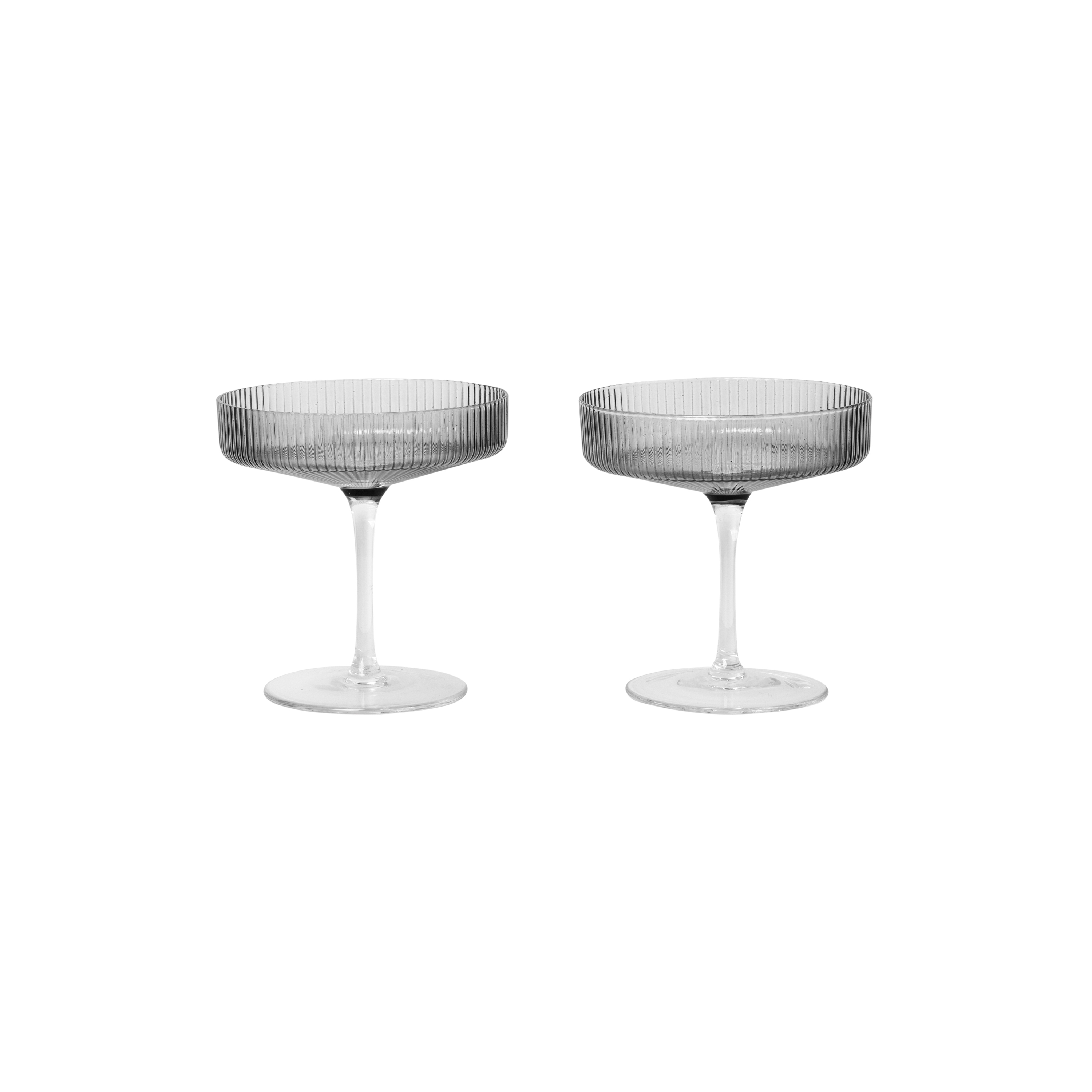 Display product Ripple Champagne Saucers - Set of 2 - Sm from manufacturer ferm LIVING