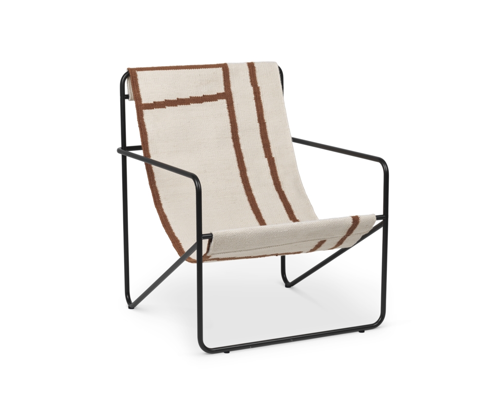 Display product Desert Lounge Chair - Black/Shape from manufacturer ferm LIVING