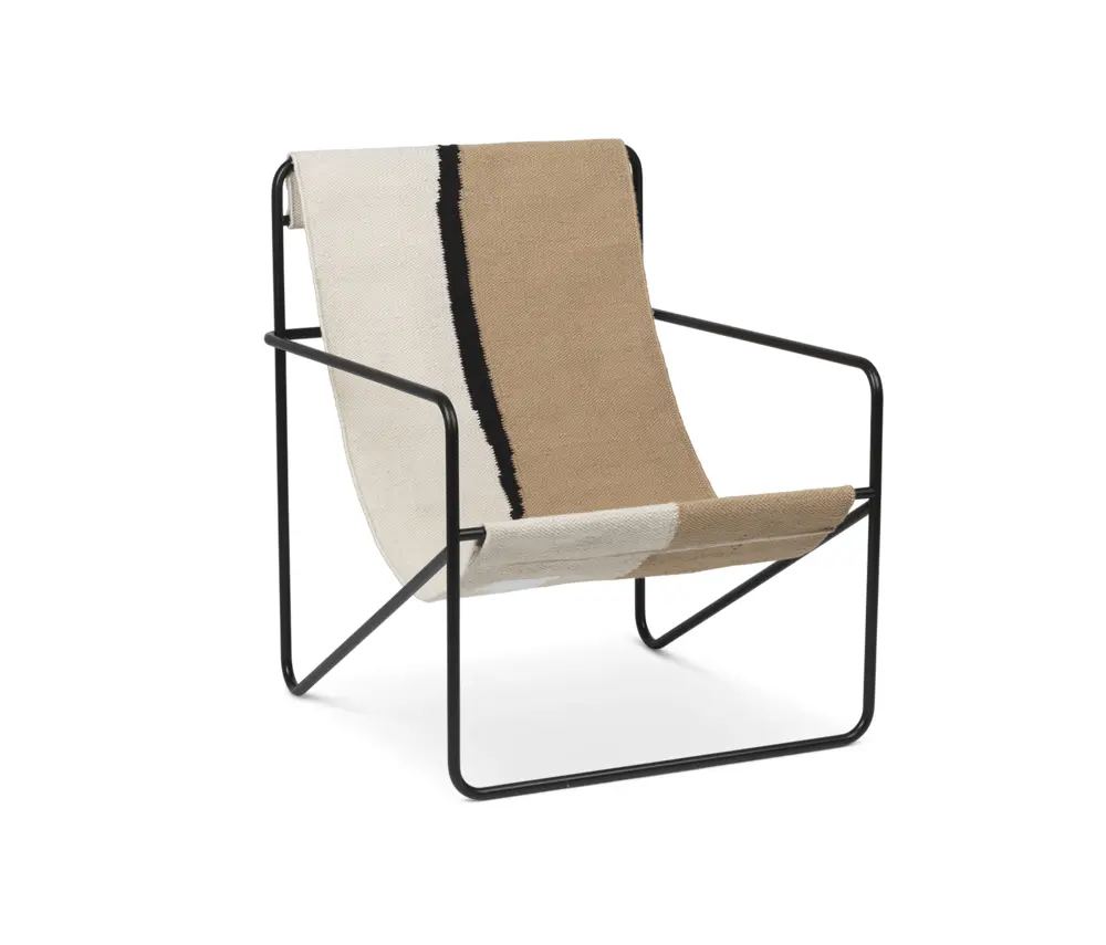 ferm LIVING - Desert Lounge Chair - Black/Soil