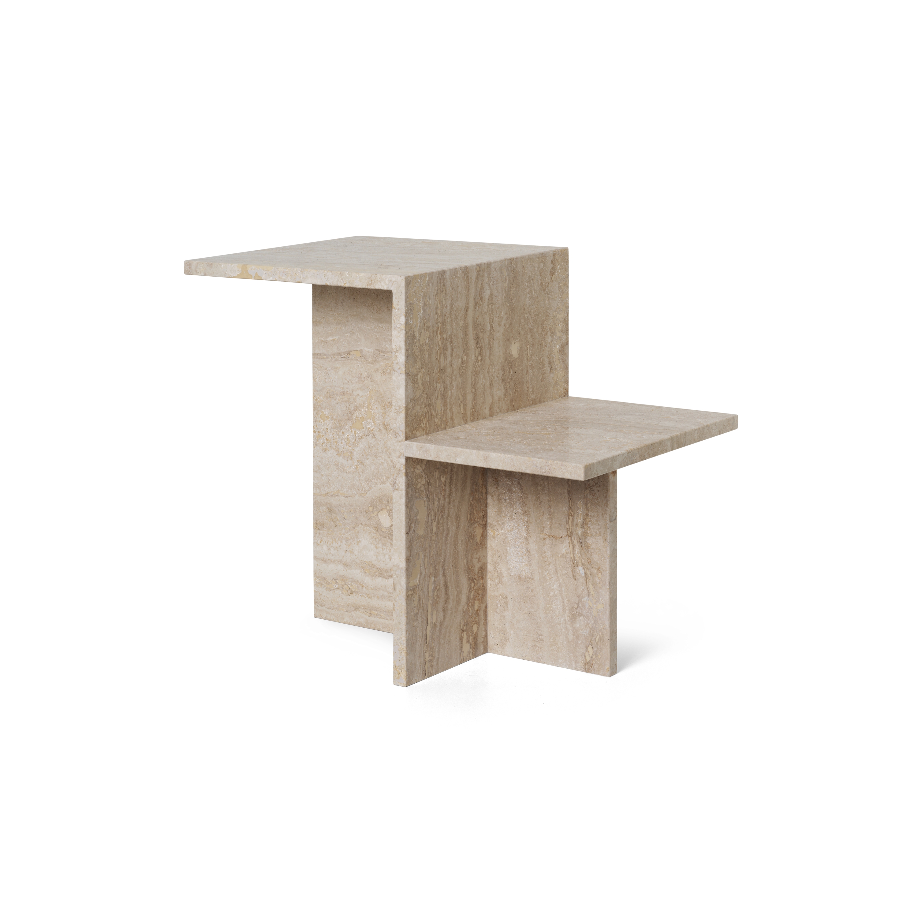 Distinct Side Table - Travertine
