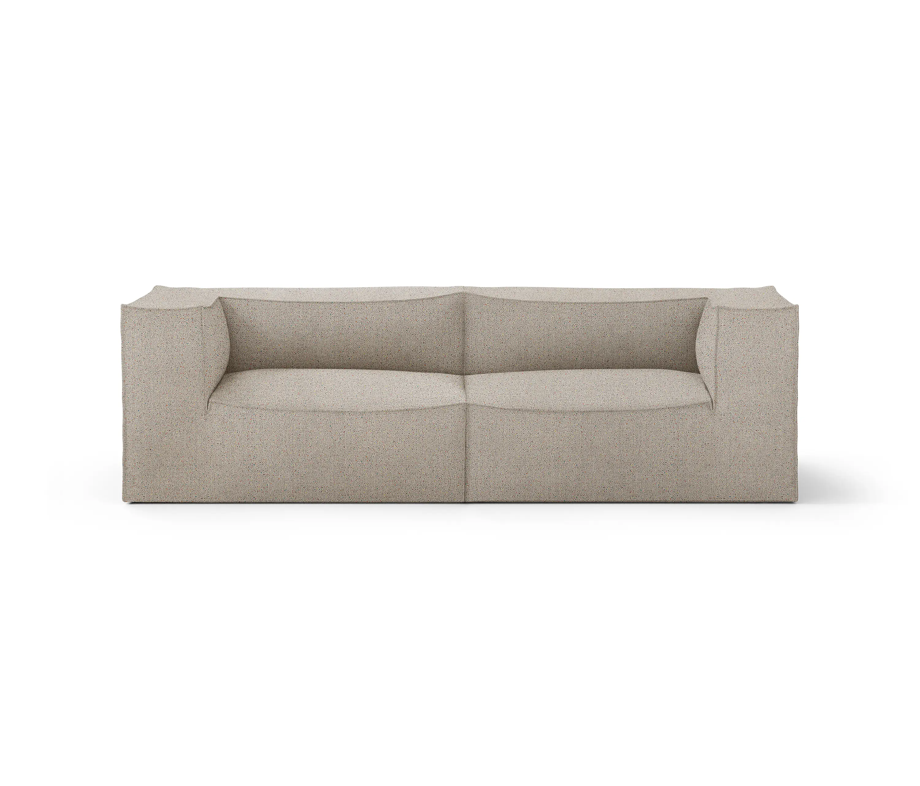 ferm LIVING - Catena Armrest L L400 Confetti Bouclé - Light Grey