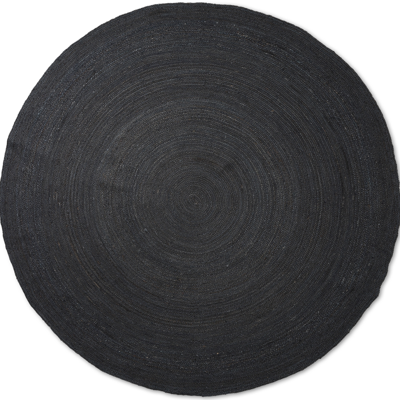 Display product Eternal Round Jute Rug - Large - Black from manufacturer ferm LIVING