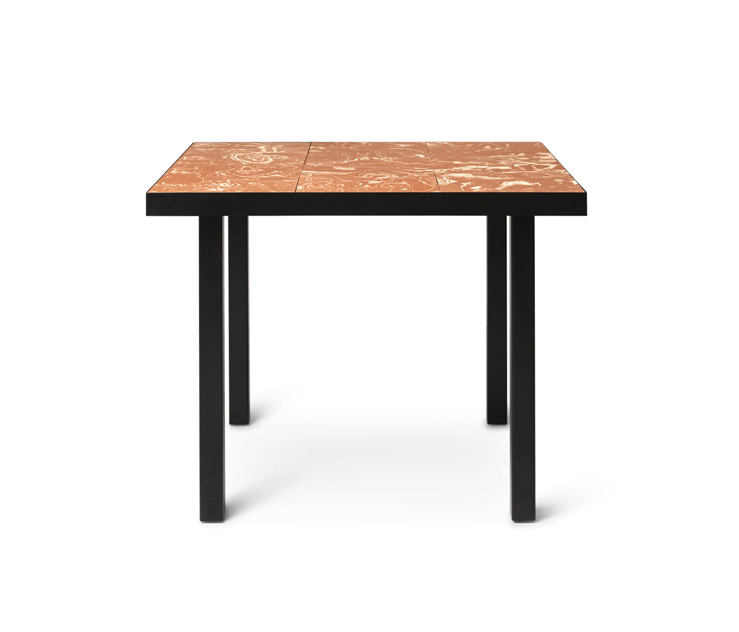 ferm LIVING - Flod Café Table-Terracotta/Black