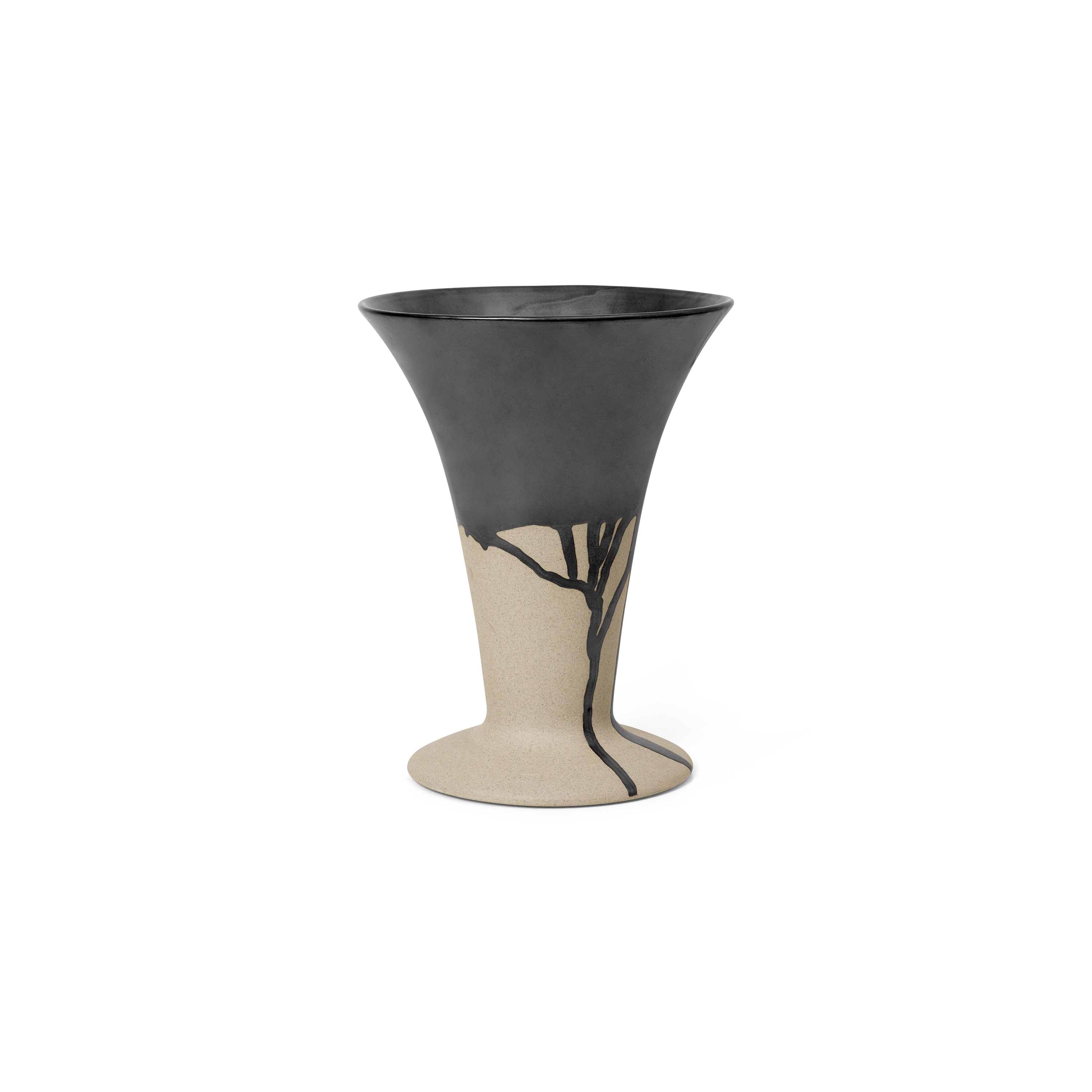 Mostra il prodotto Flores Vase - Sand/Black del produttore ferm LIVING